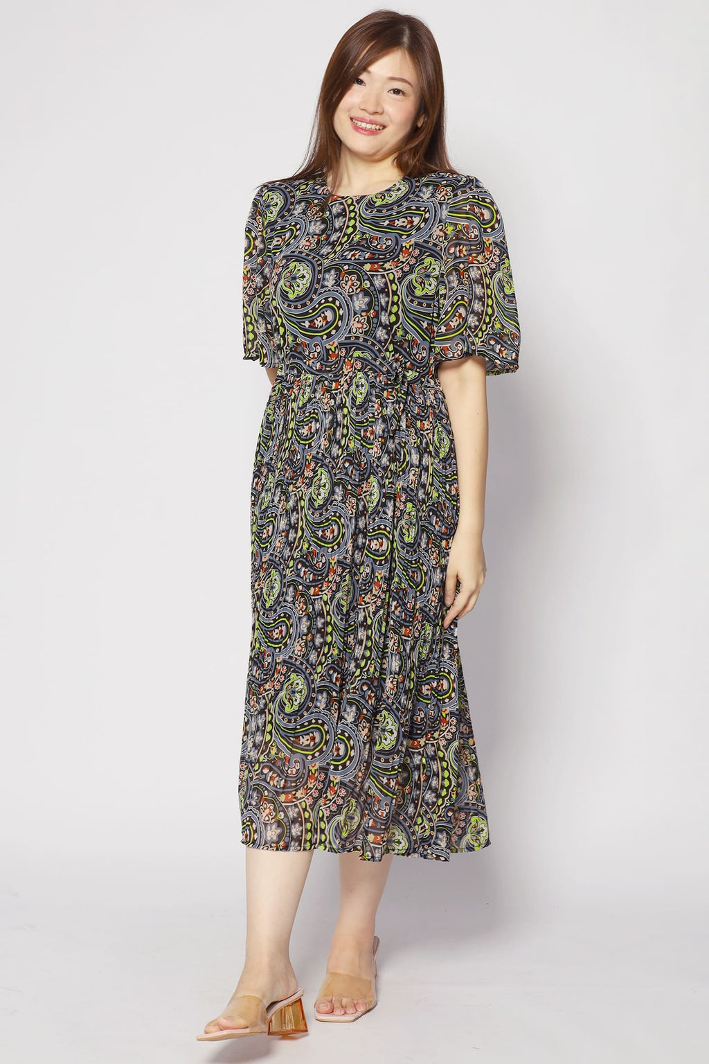 Annie Dress in Black Pastures