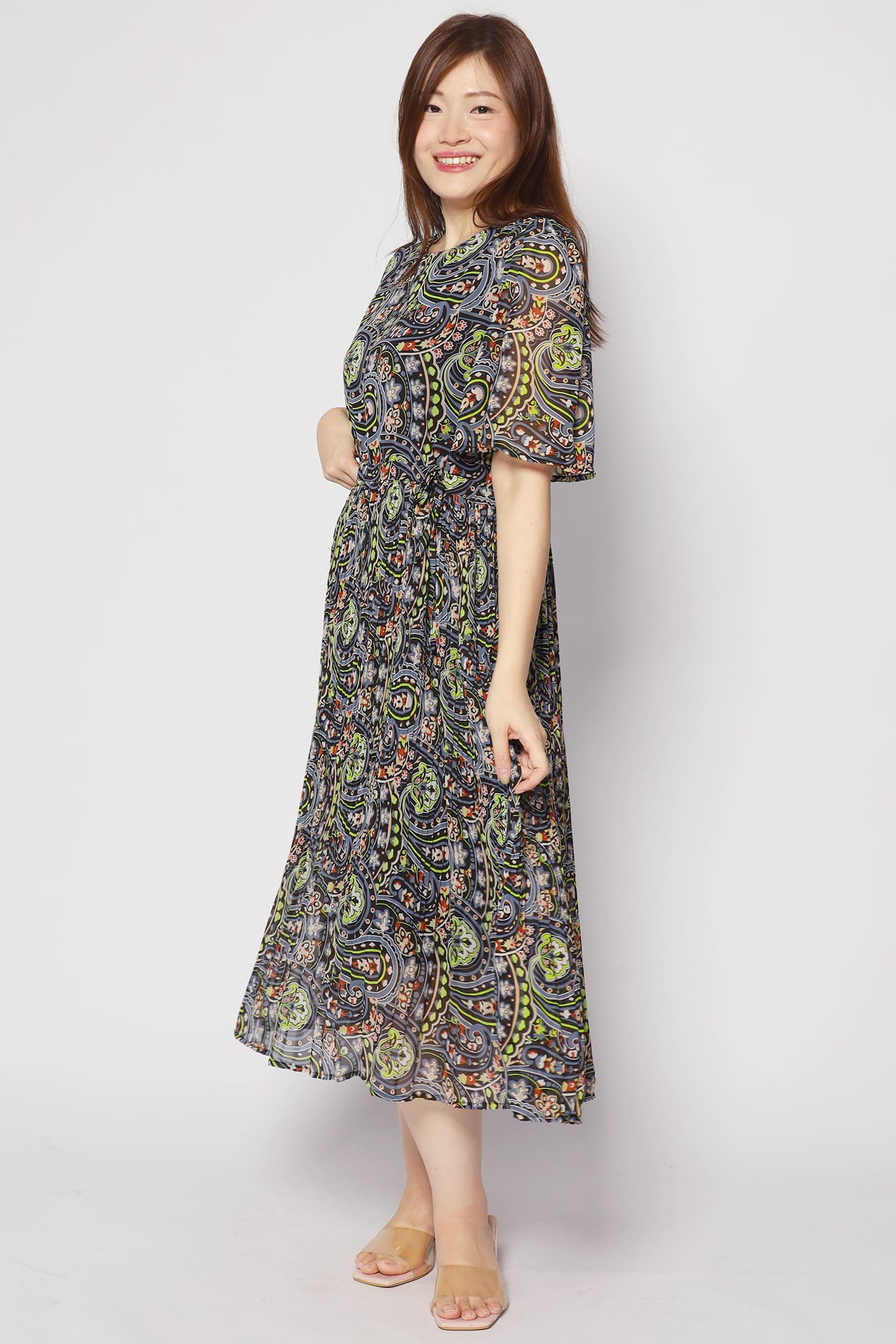Annie Dress in Black Pastures