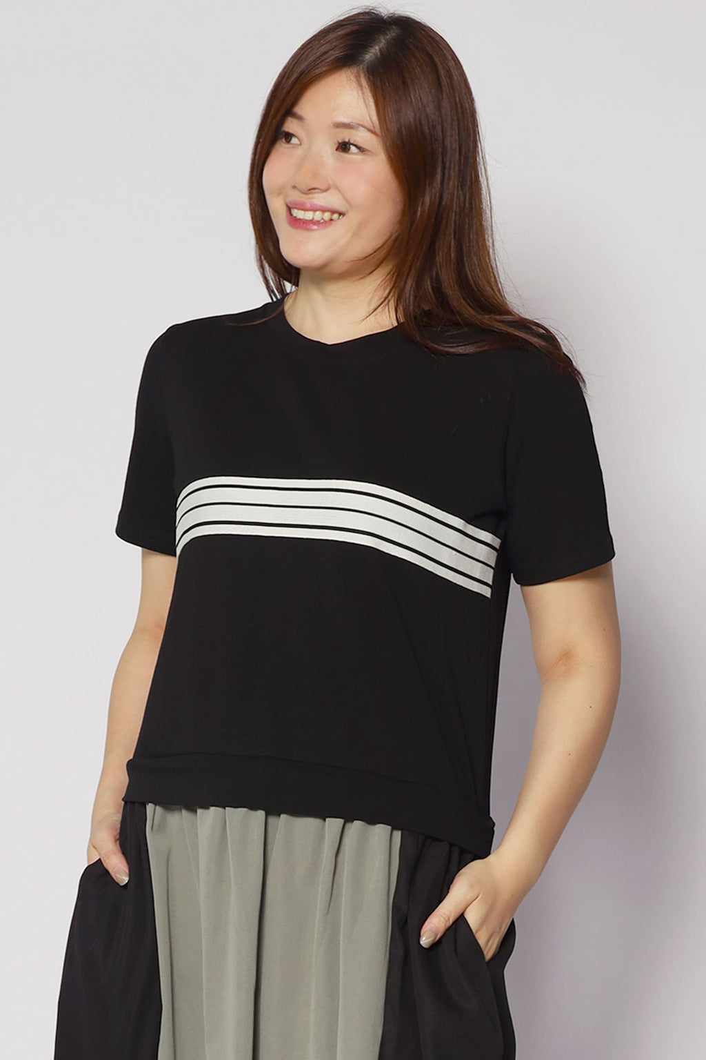 Cara Dress in Black Green