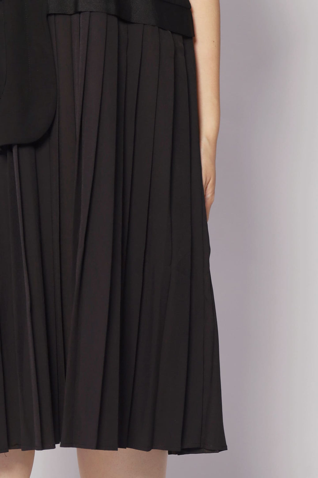 Chai Pleated Dress in Black