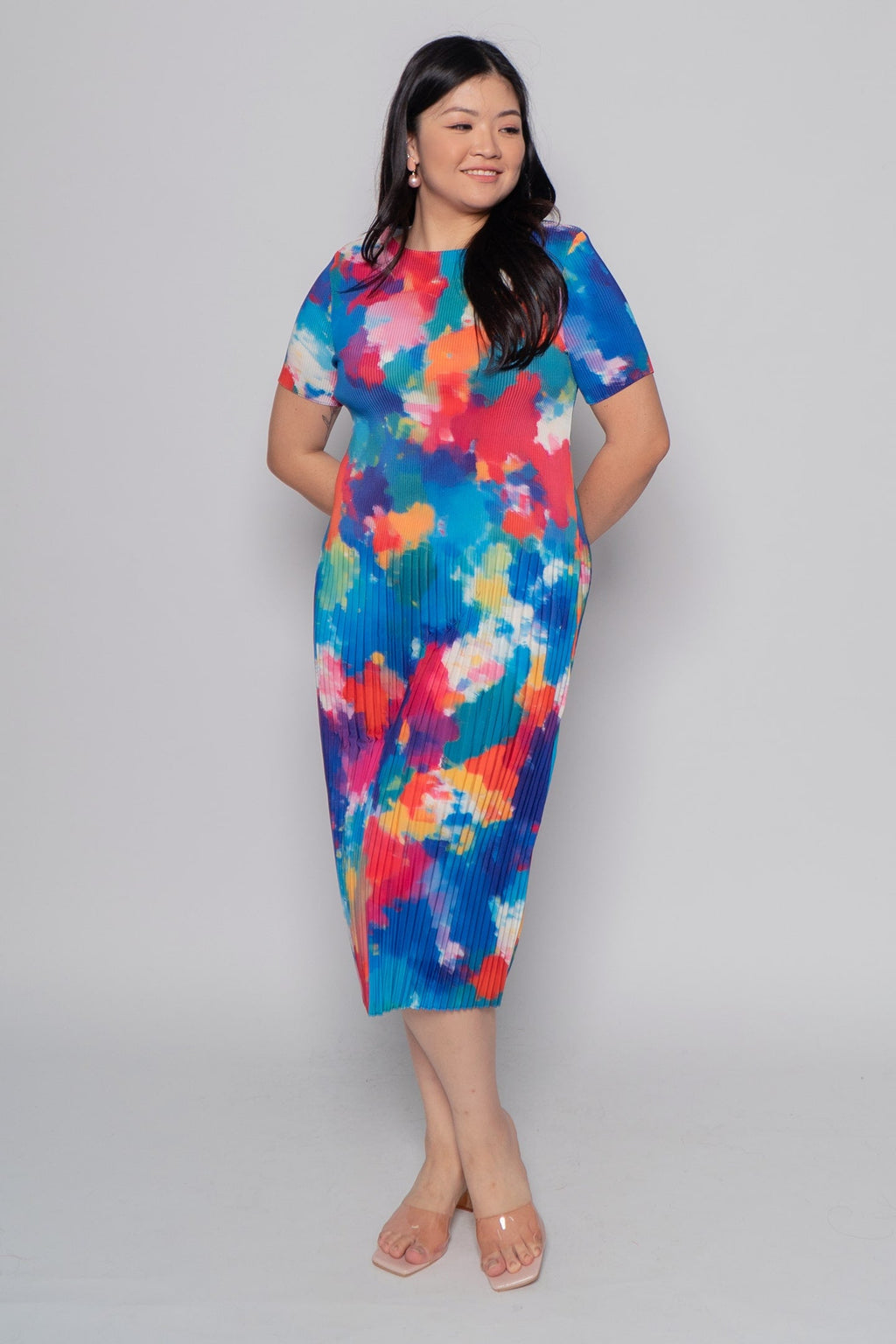 Voon Pleated Dress in Paddlepop