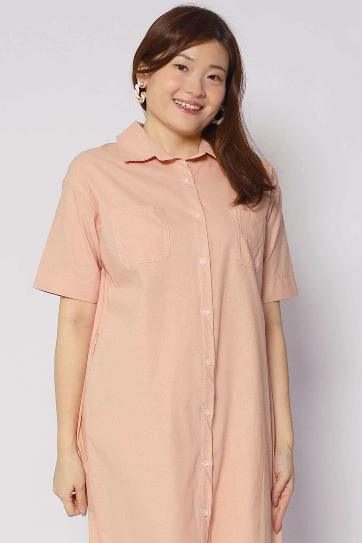 Dean Shirt Dress in Pink