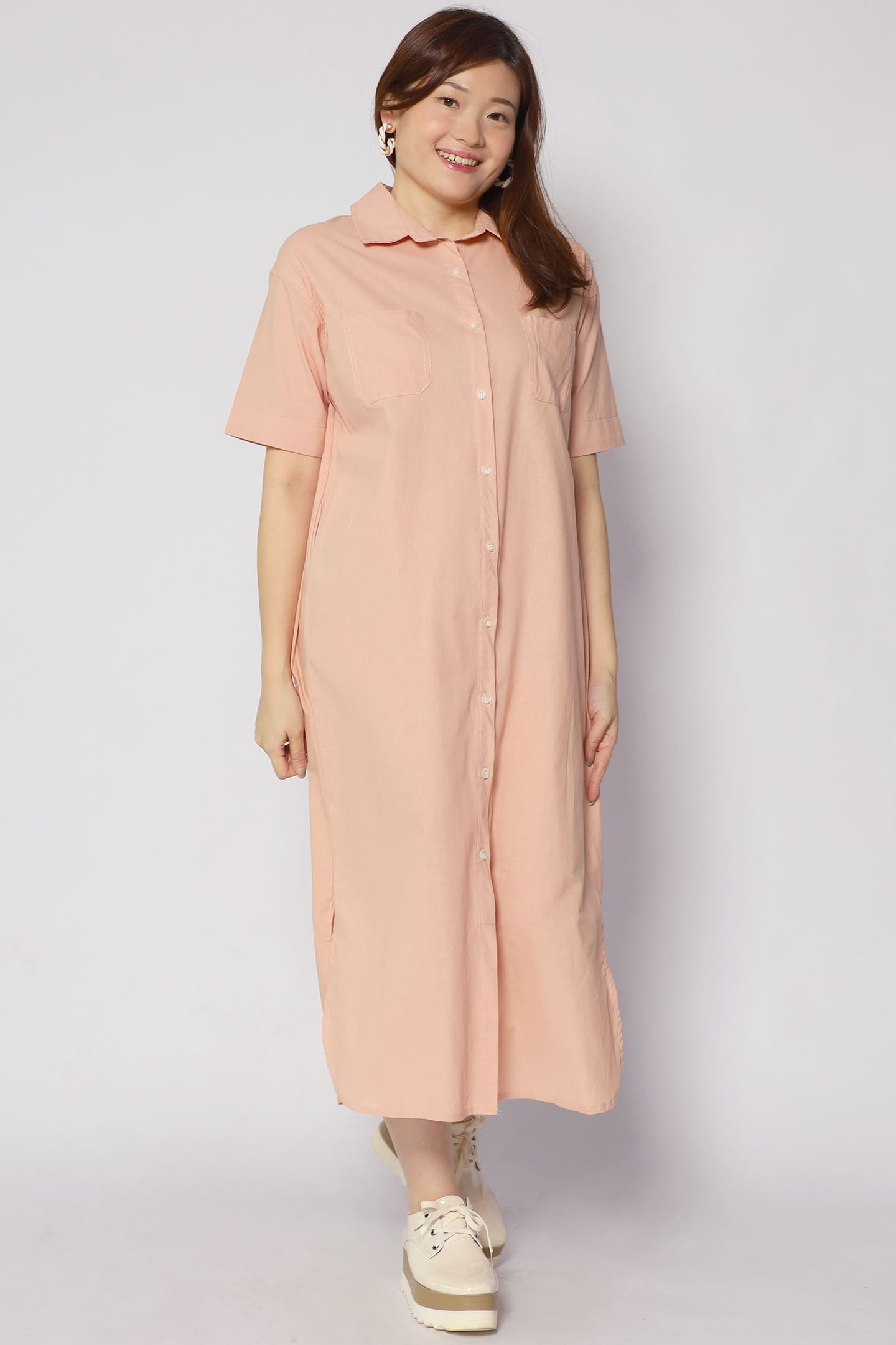Dean Shirt Dress in Pink