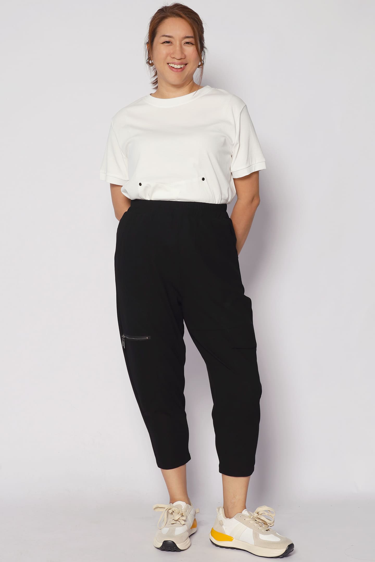 Declan Zipper Pants in Black