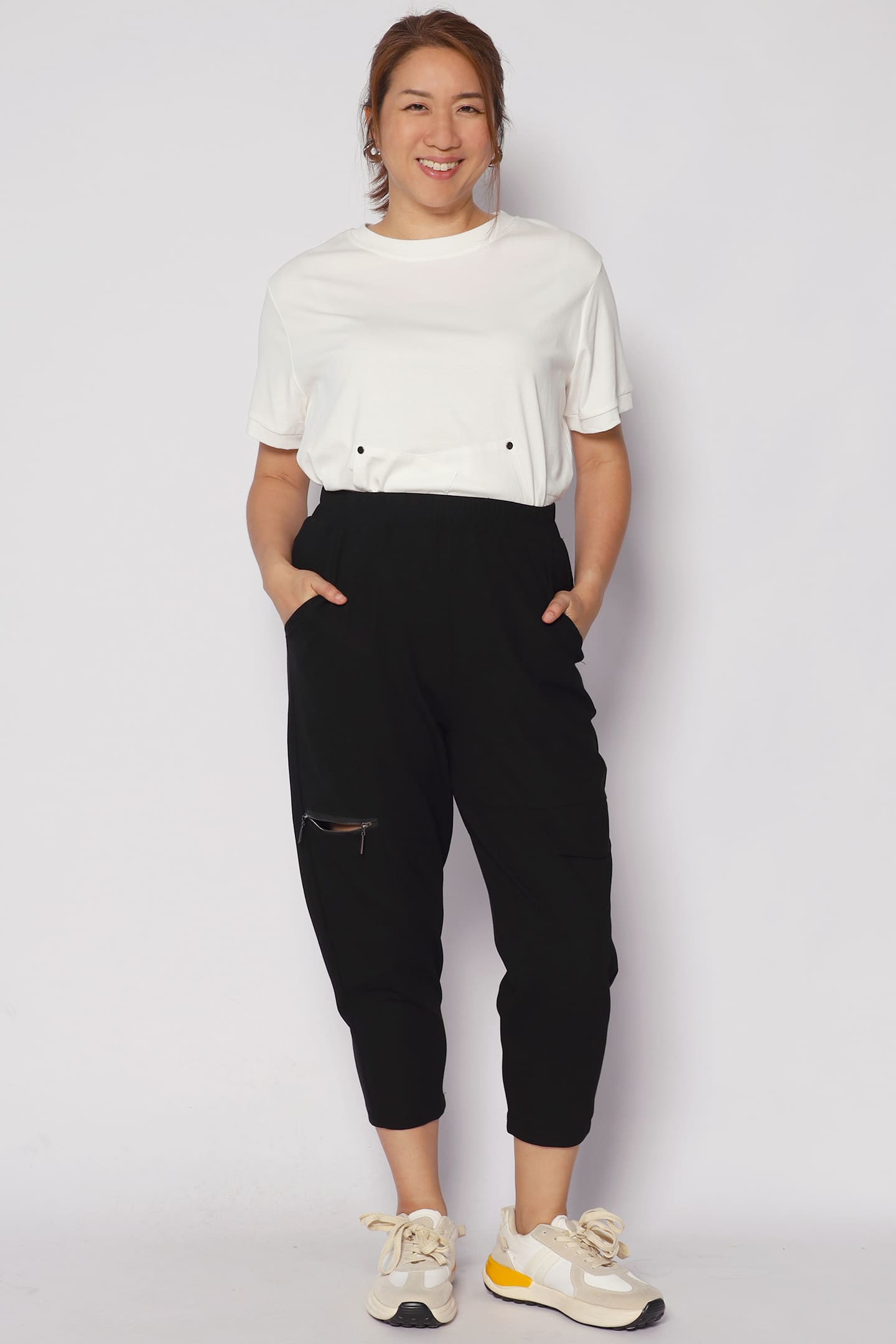 Declan Zipper Pants in Black