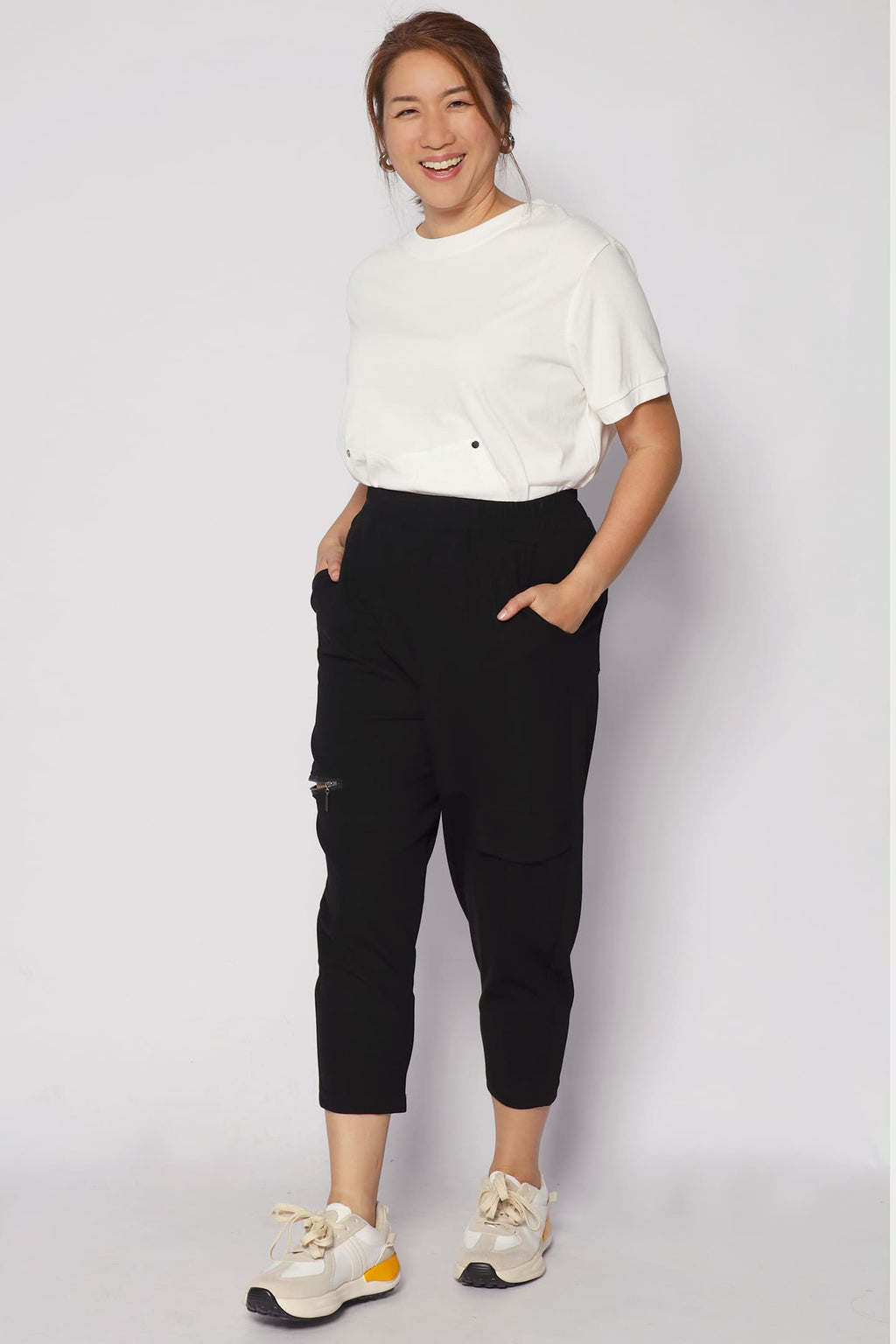 Declan Zipper Pants in Black