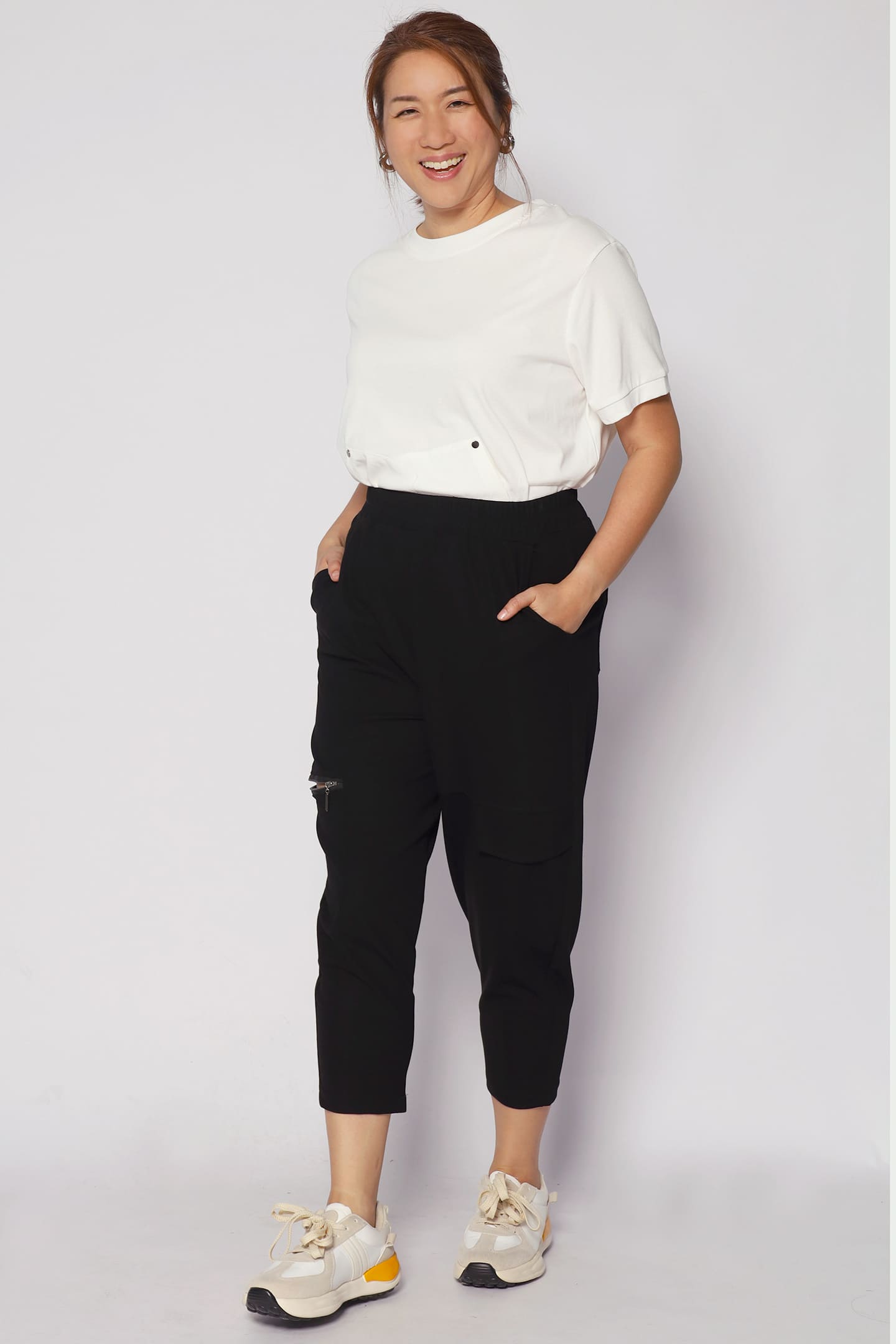 Declan Zipper Pants in Black