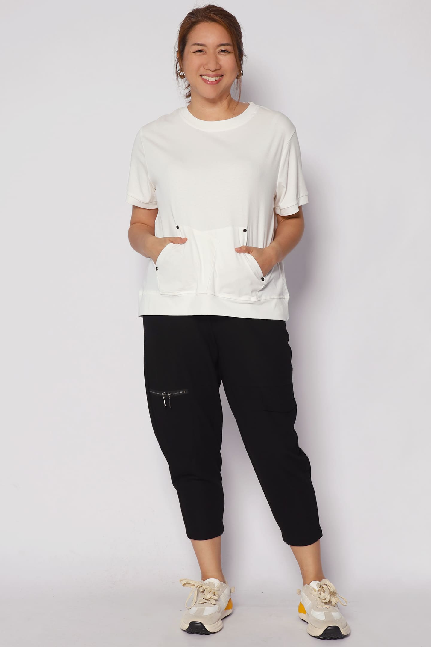 Declan Zipper Pants in Black
