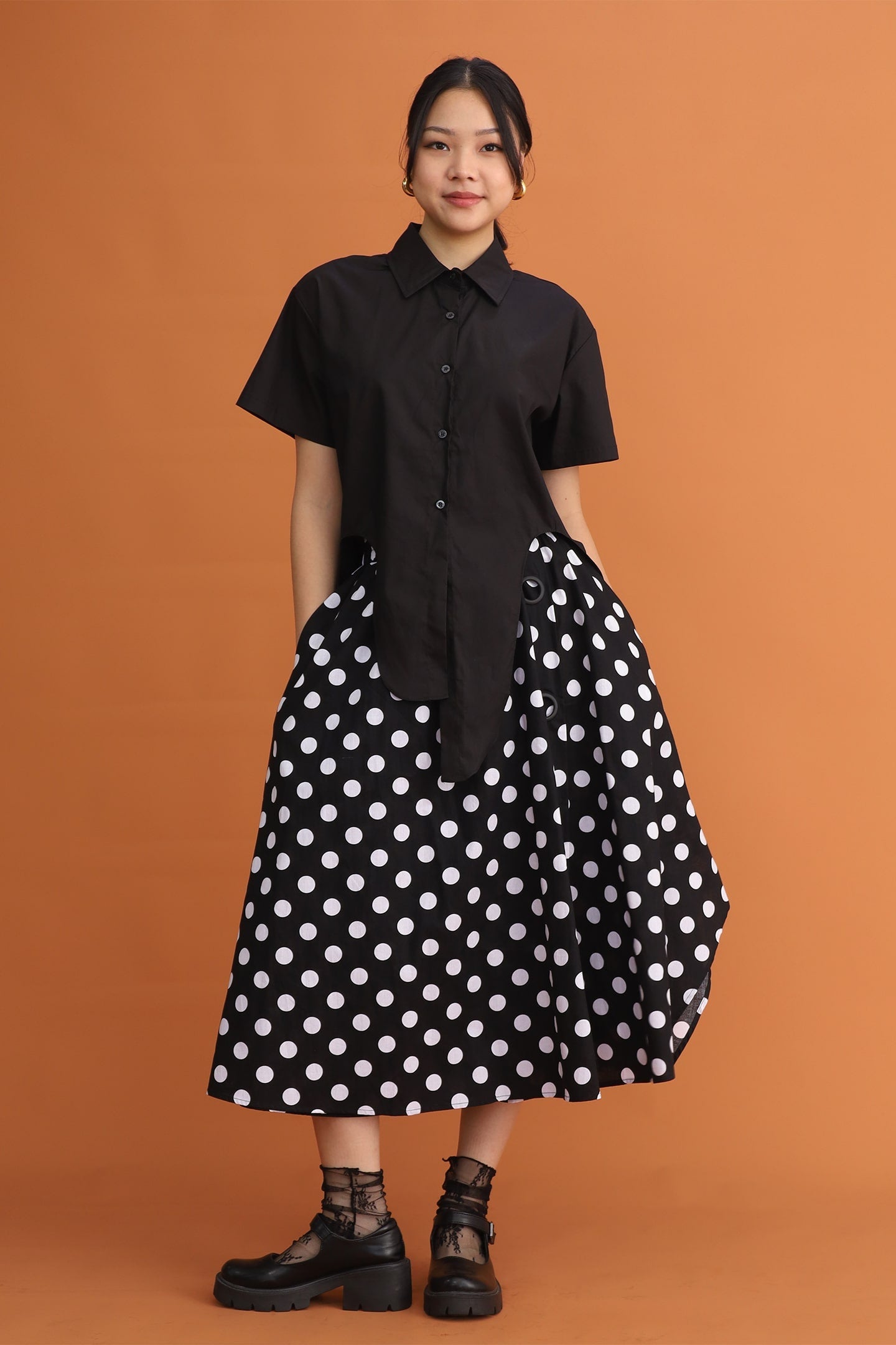 CHOSEN - Dada Asymmetrical Shirt in Black