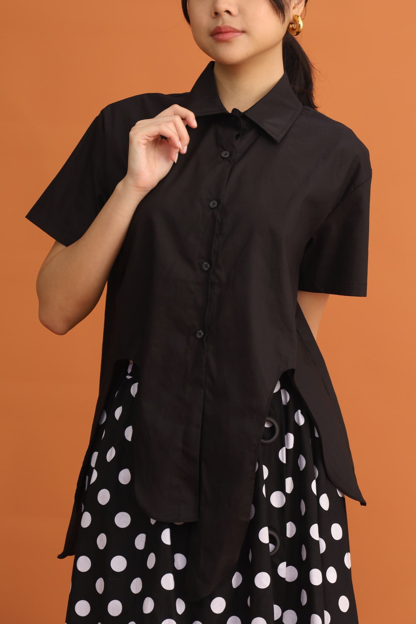CHOSEN - Dada Asymmetrical Shirt in Black