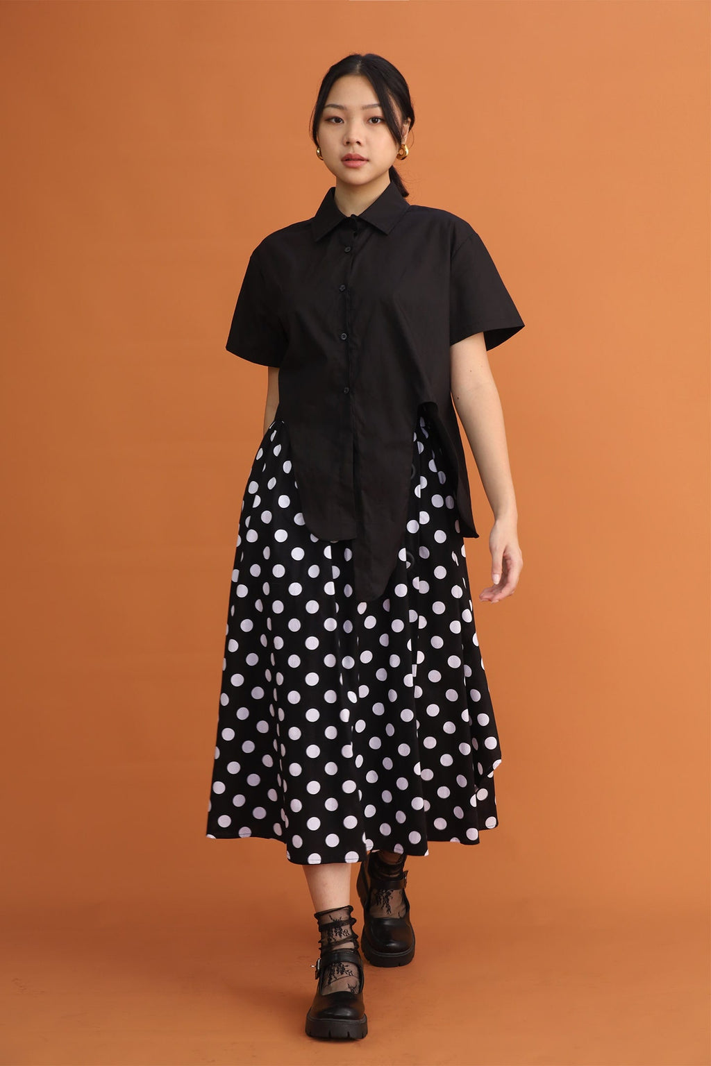 CHOSEN - Dada Asymmetrical Shirt in Black
