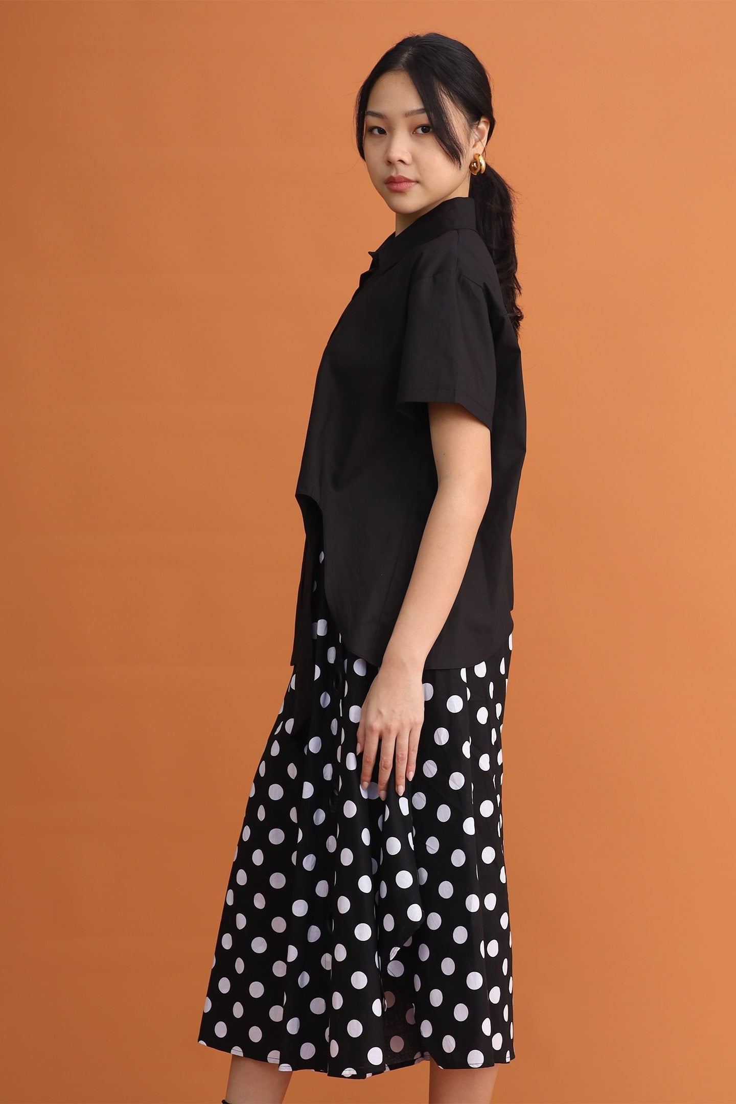 CHOSEN - Dada Asymmetrical Shirt in Black