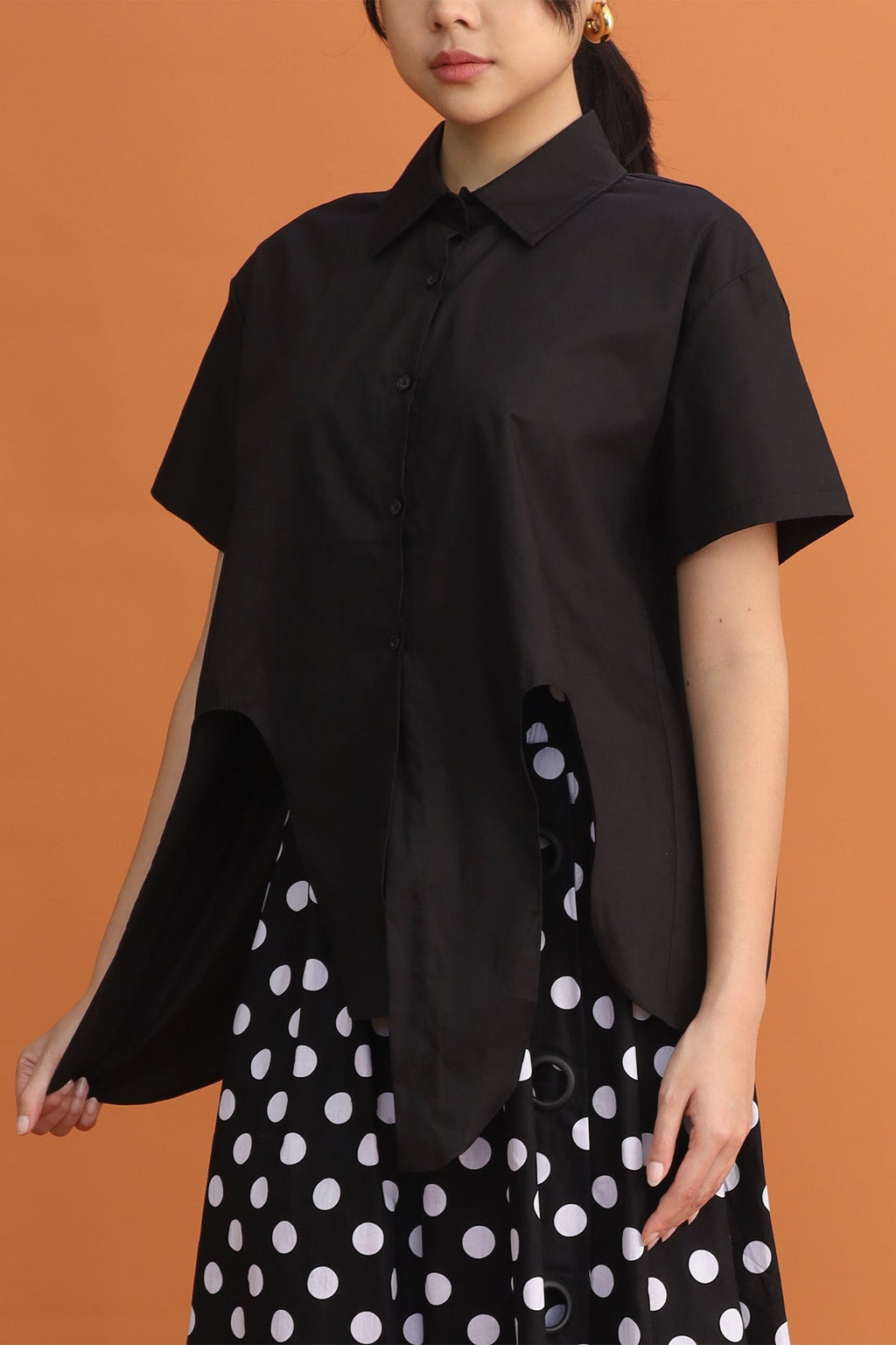 CHOSEN - Dada Asymmetrical Shirt in Black