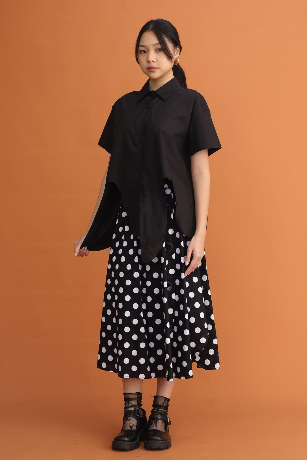 CHOSEN - Dada Asymmetrical Shirt in Black