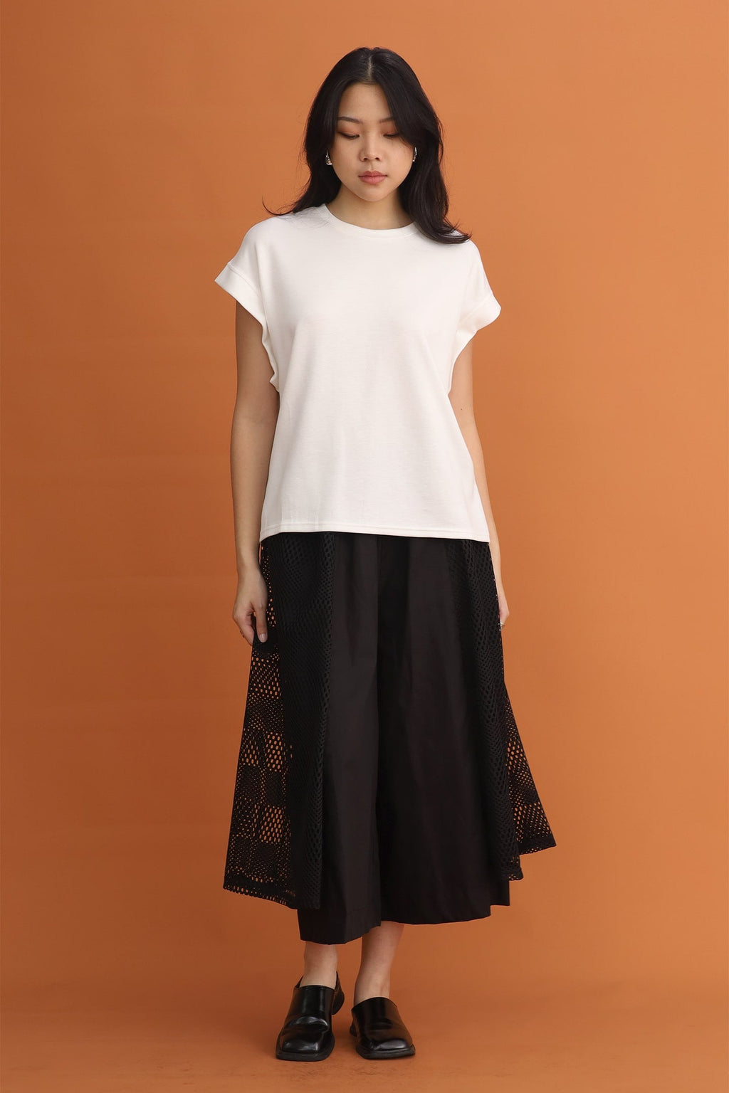 CHOSEN - Wong Netted Culottes in Black