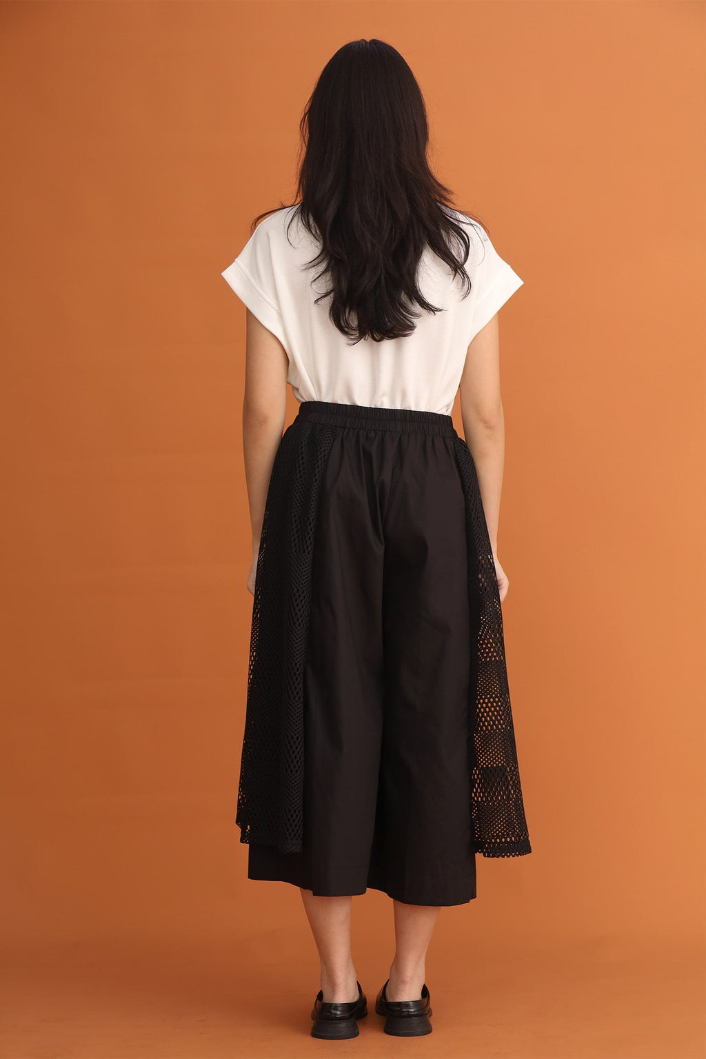 CHOSEN - Wong Netted Culottes in Black