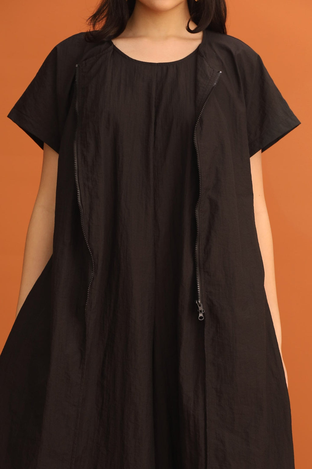 CHOSEN - Felita Zipper Jumpsuit in Black