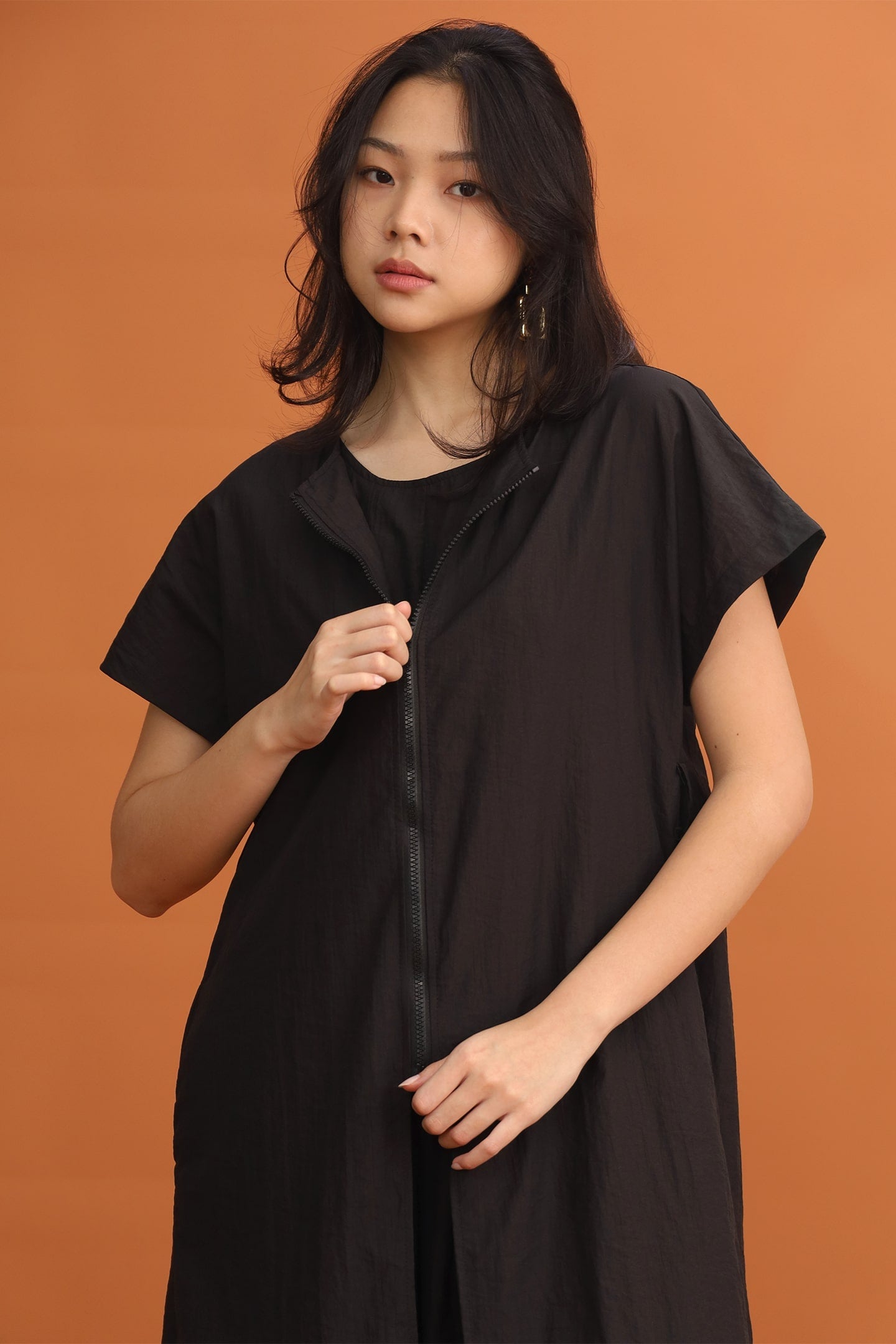 CHOSEN - Felita Zipper Jumpsuit in Black