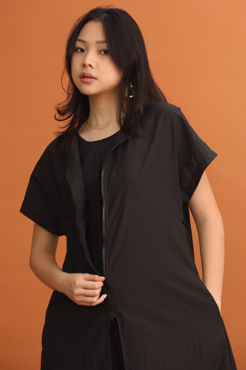 CHOSEN - Felita Zipper Jumpsuit in Black