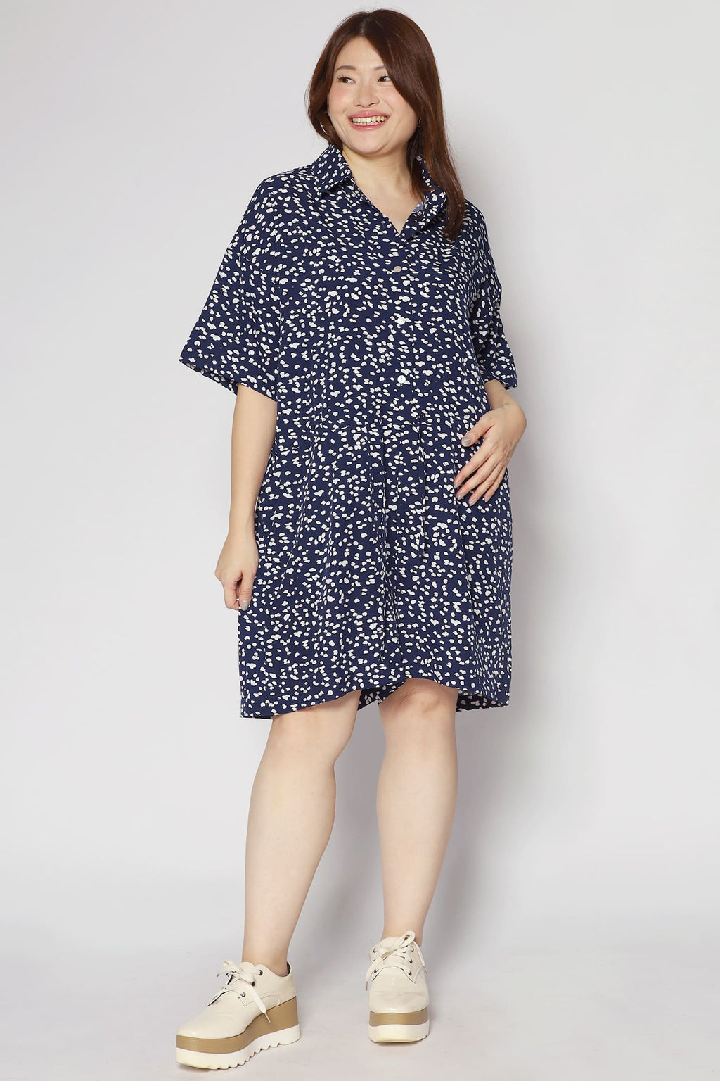 Janet Playsuit in Blue Speckles