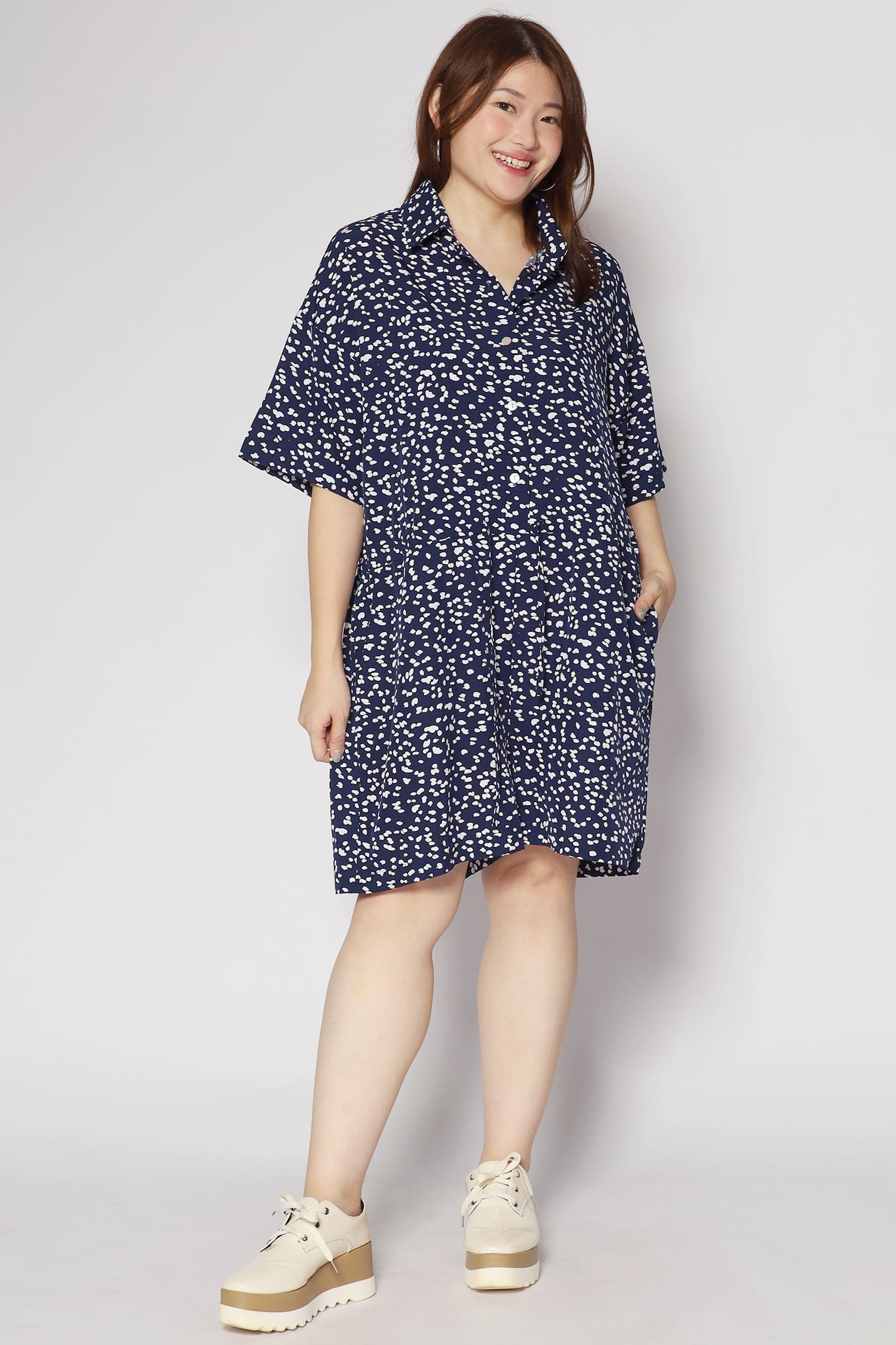 Janet Playsuit in Blue Speckles