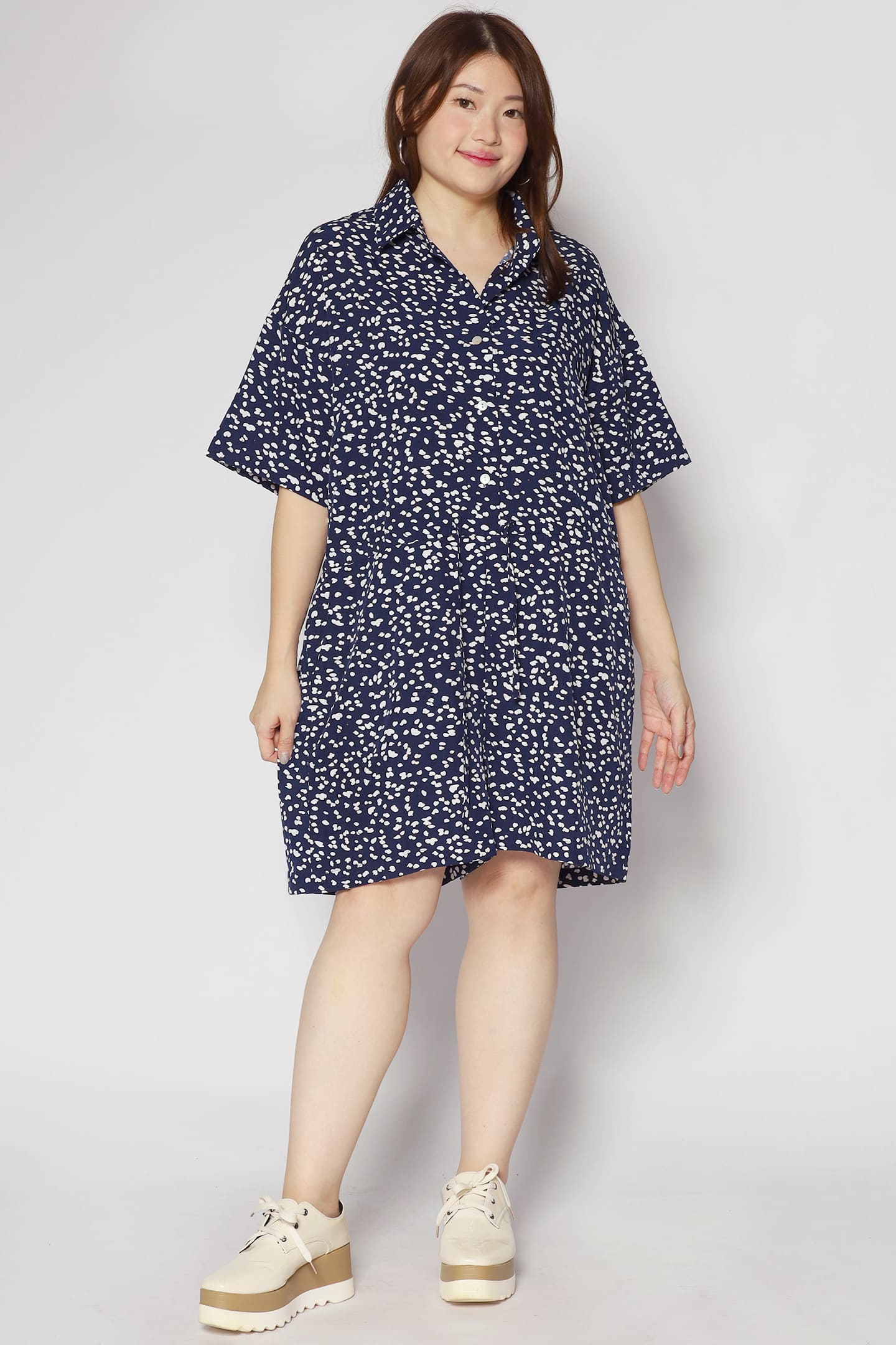 Janet Playsuit in Blue Speckles