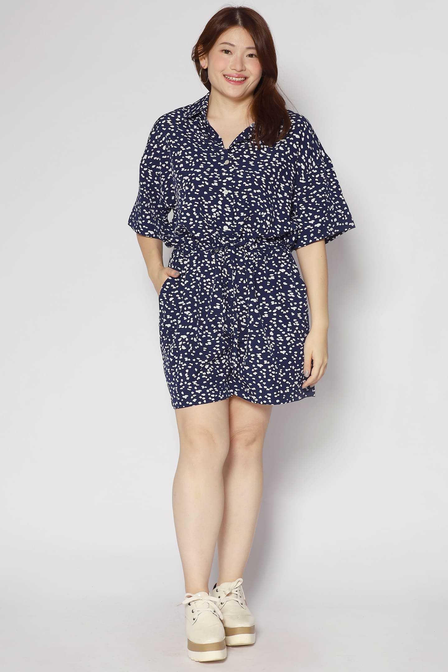 Janet Playsuit in Blue Speckles