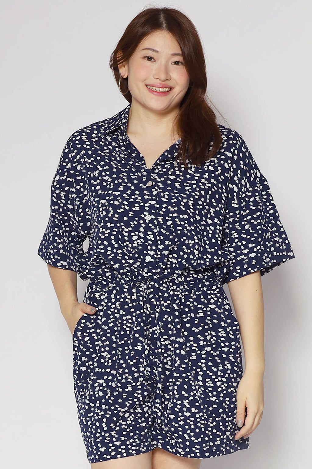 Janet Playsuit in Blue Speckles