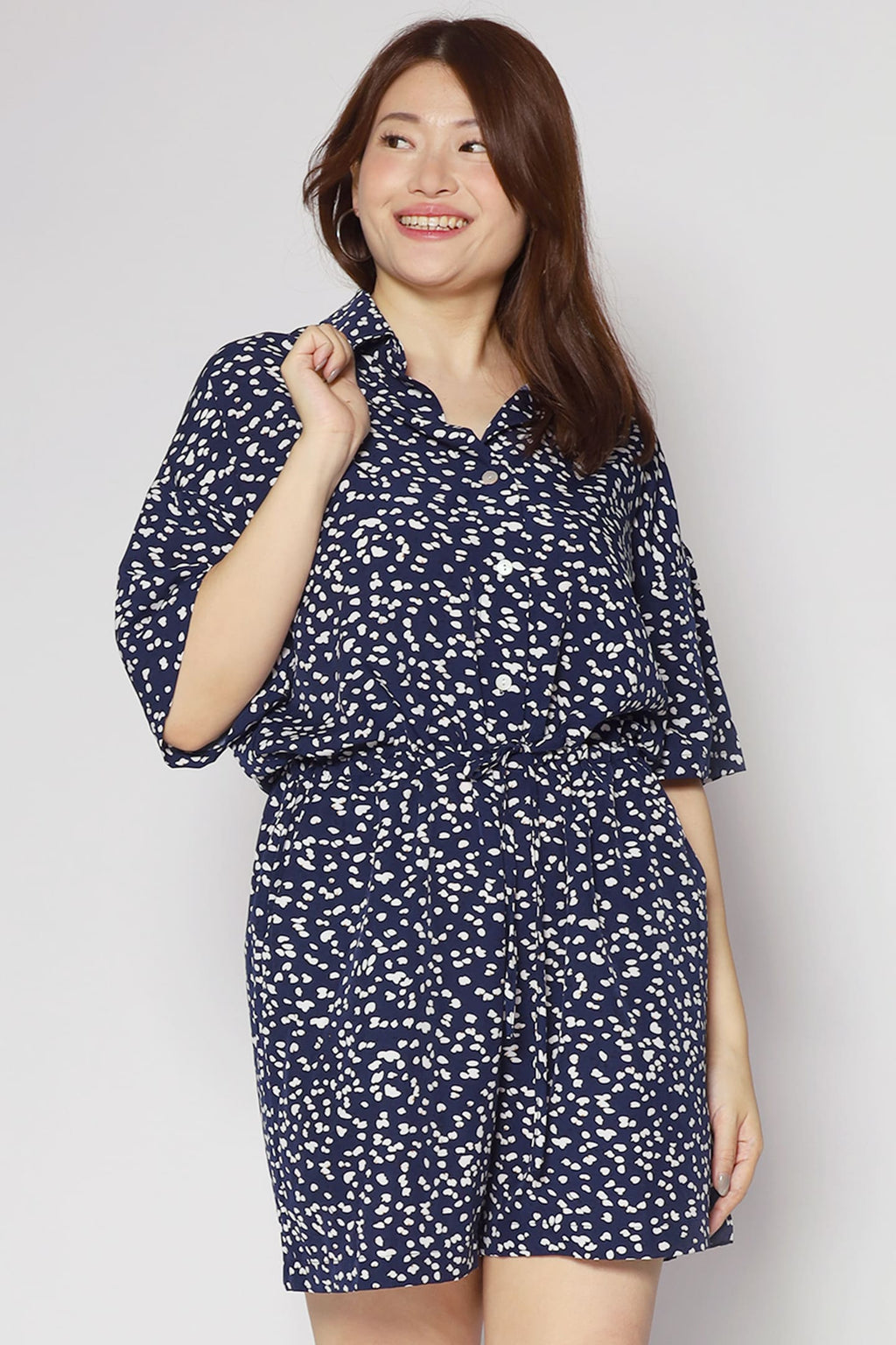 Janet Playsuit in Blue Speckles