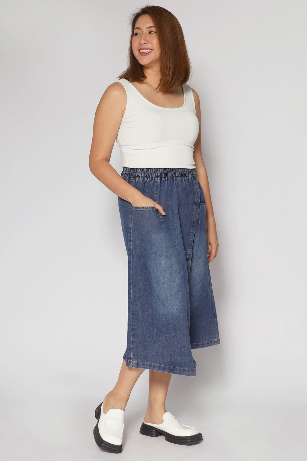 Karla Skirt in Dark Blue Denim