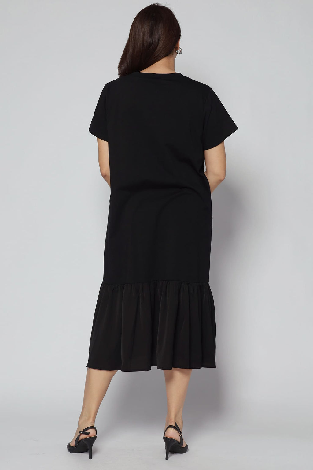 Louisa Crochet Pocket Dress in Black