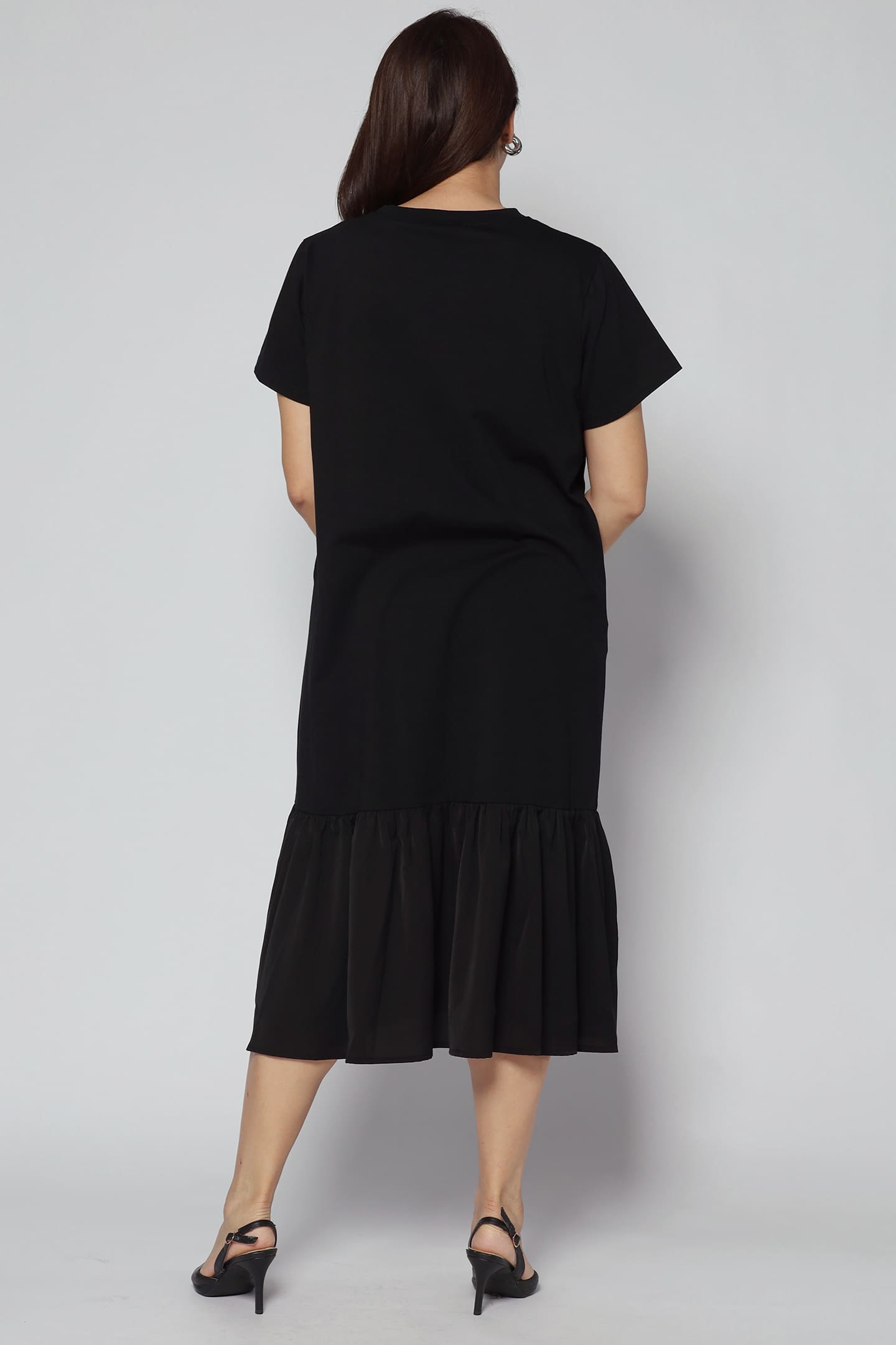 Louisa Crochet Pocket Dress in Black