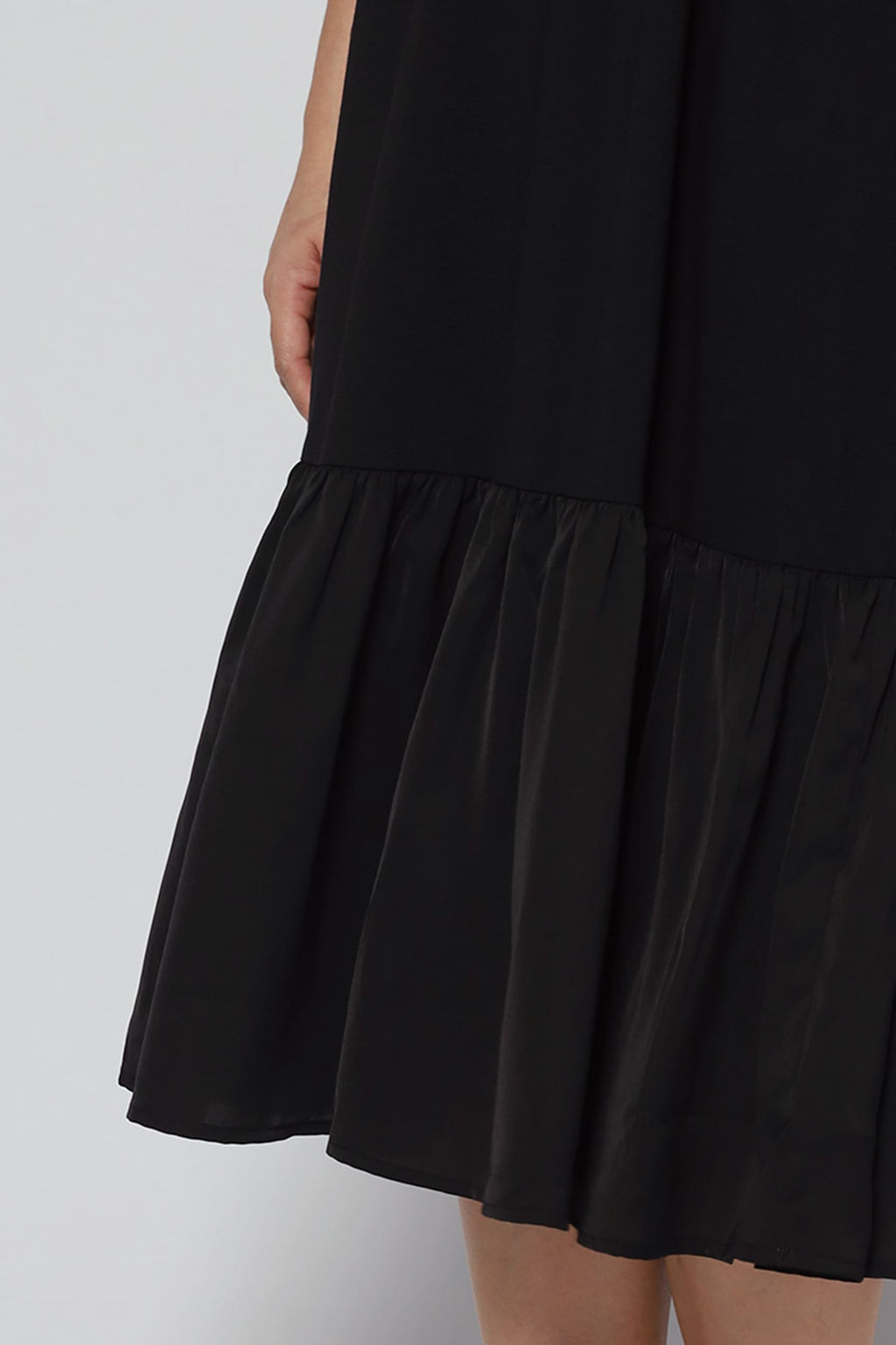 Louisa Crochet Pocket Dress in Black