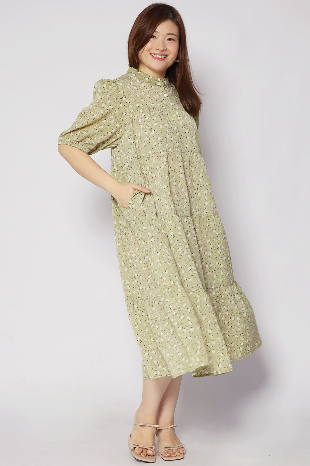 Moore Dress in Green Garden