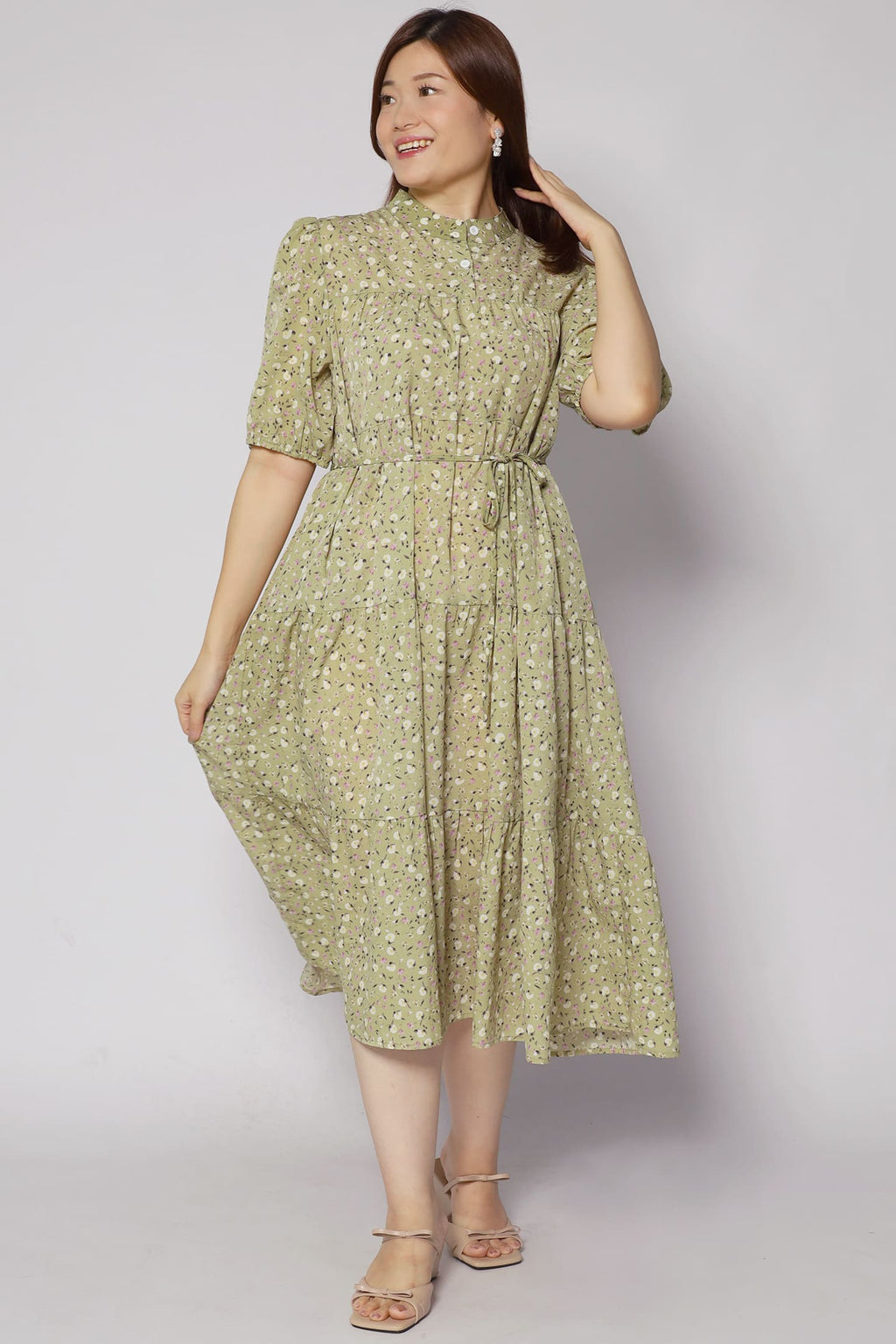 Moore Dress in Green Garden
