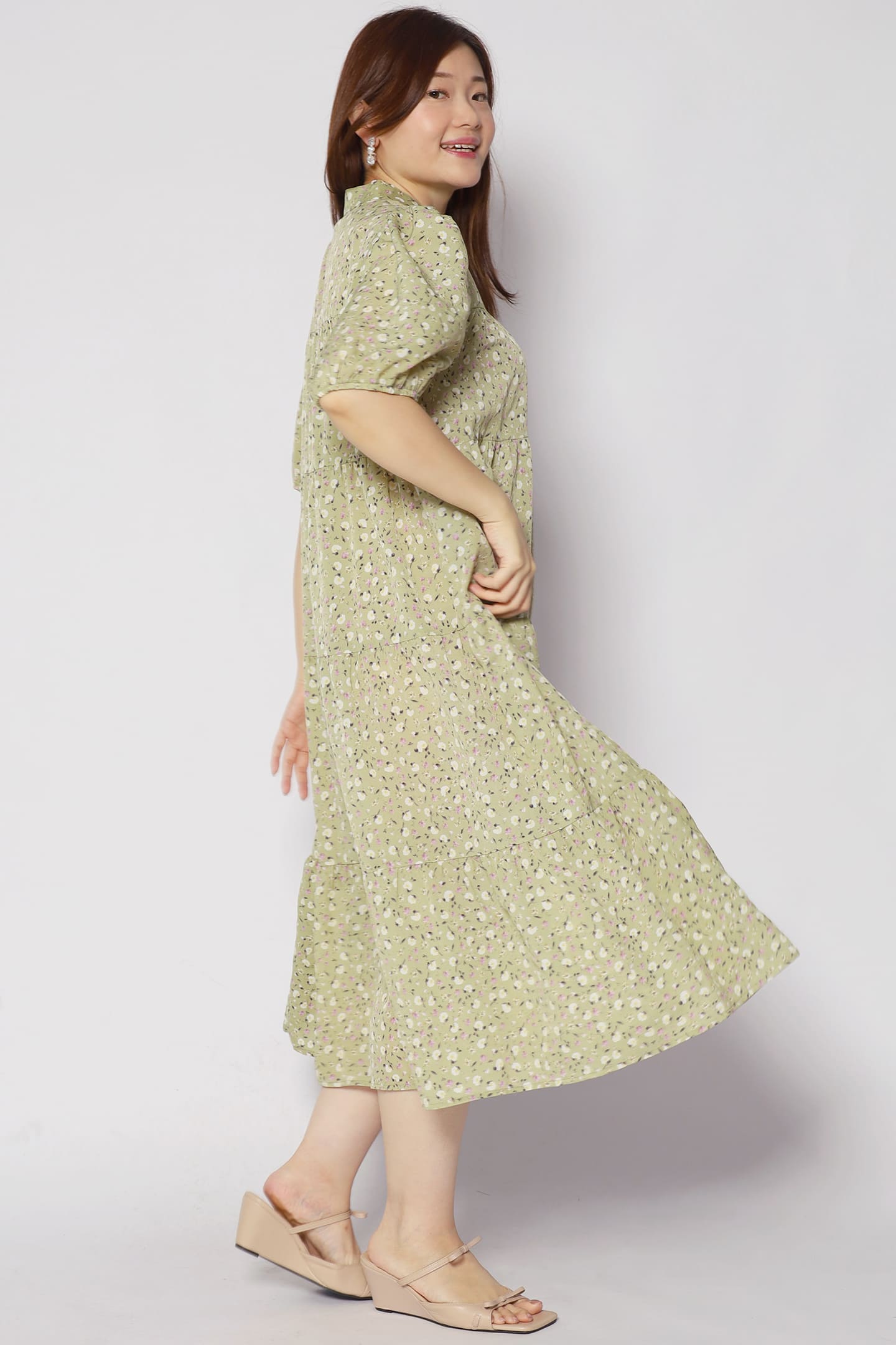 Moore Dress in Green Garden