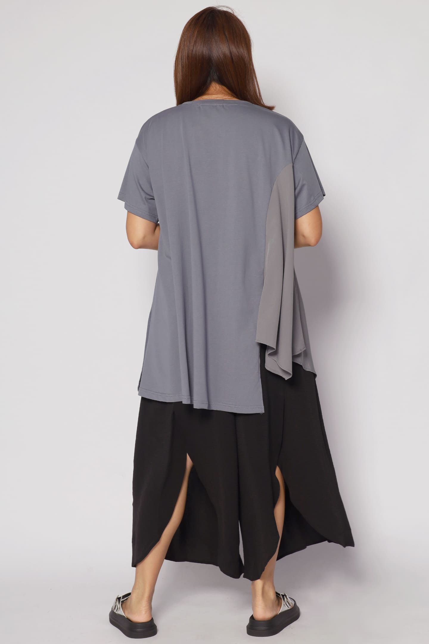 Ollie Asymmetrical Top in Grey