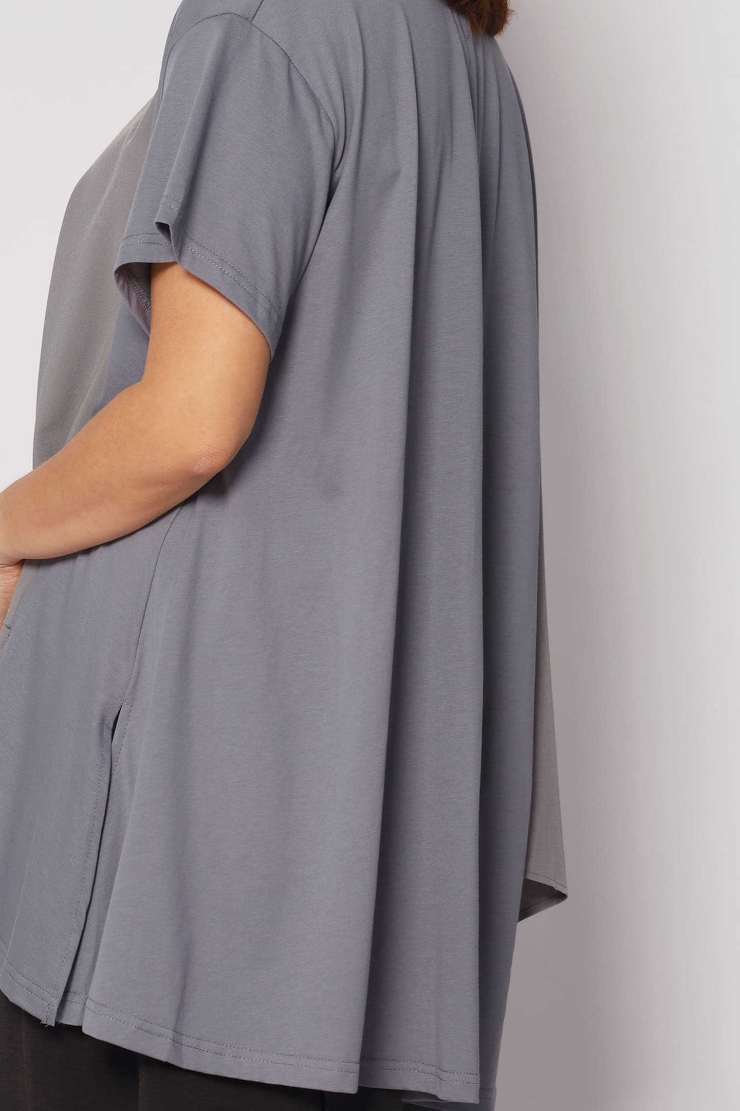 Ollie Asymmetrical Top in Grey
