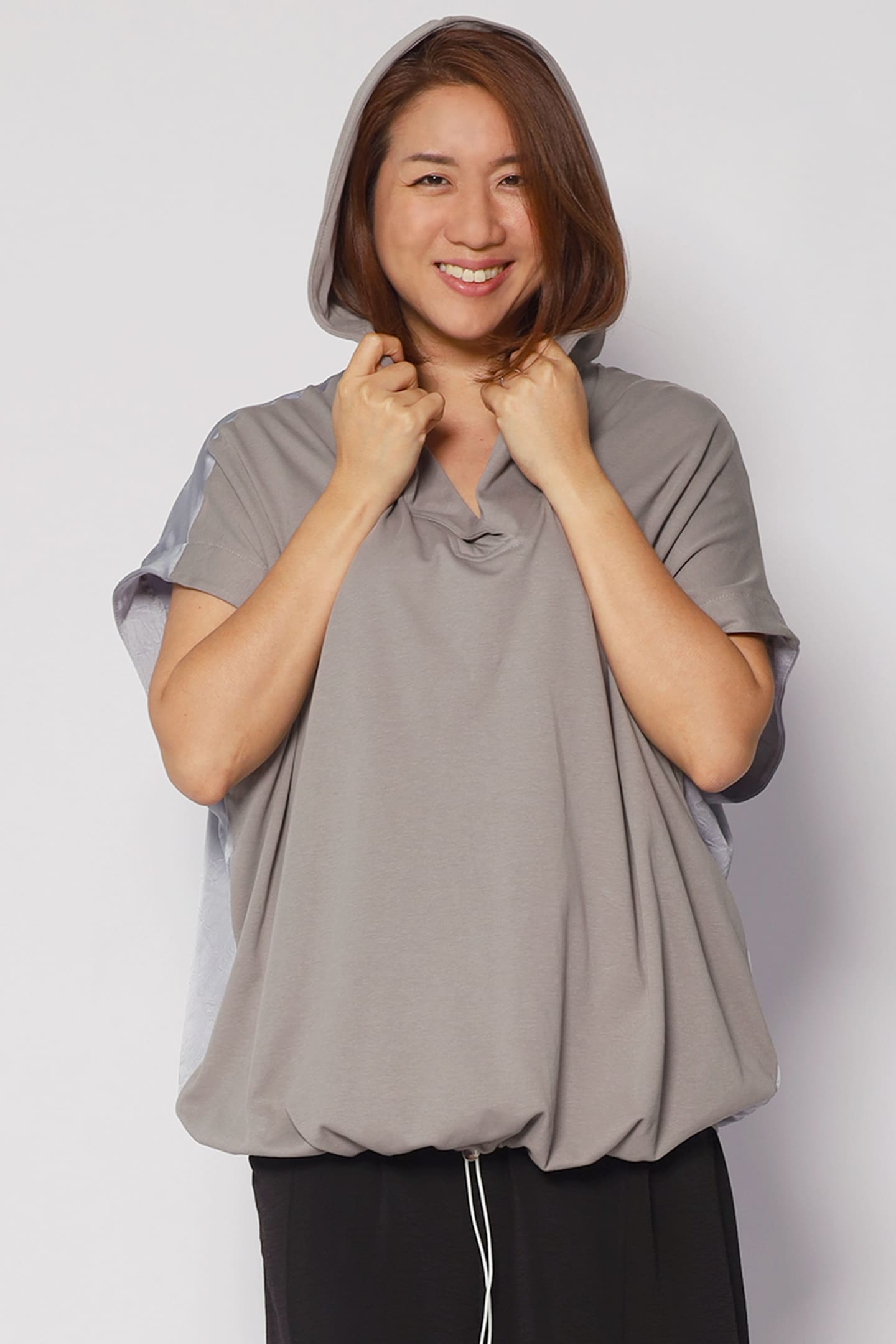 Opal Hoodie Top in Grey