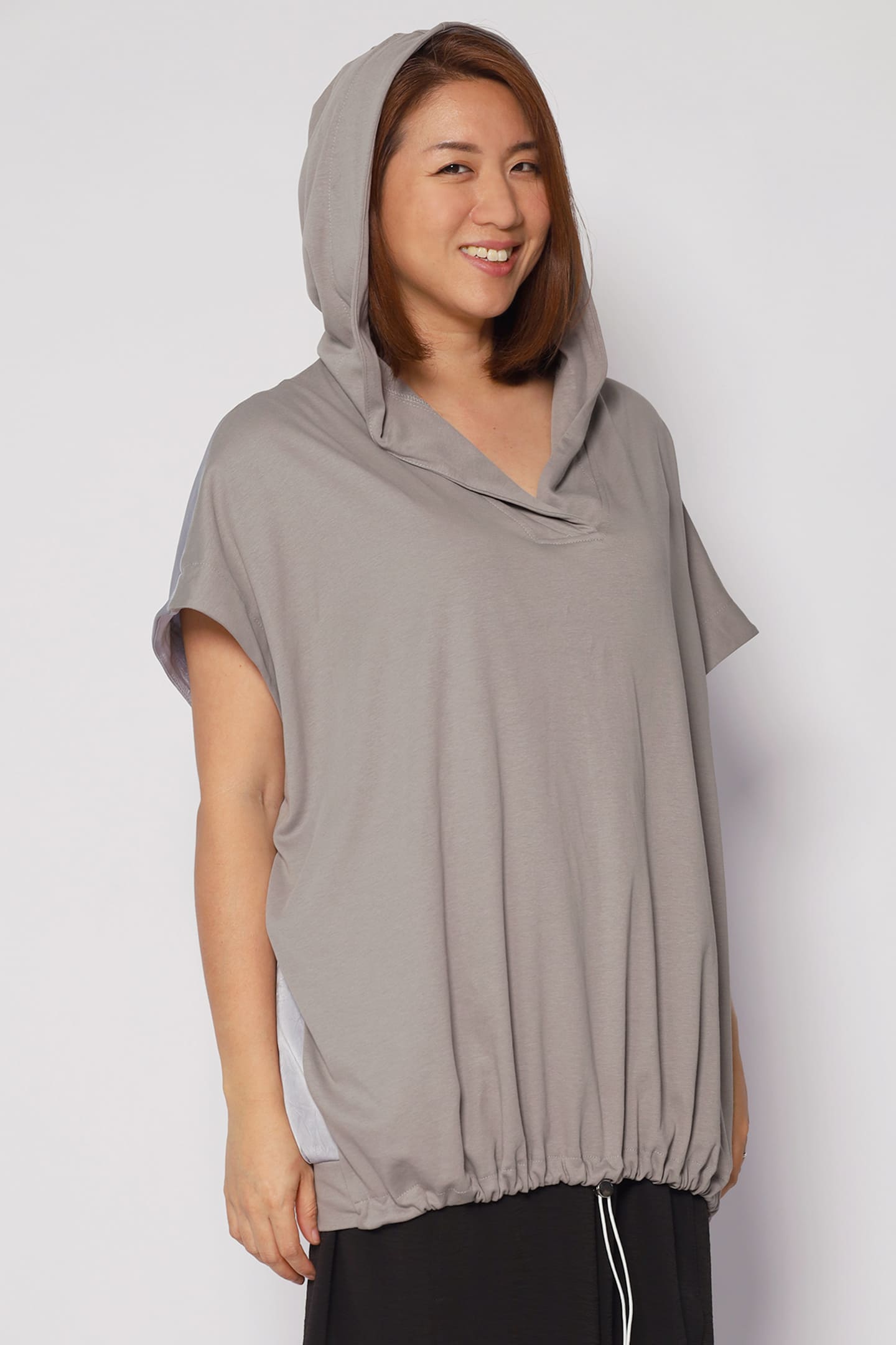 Opal Hoodie Top in Grey
