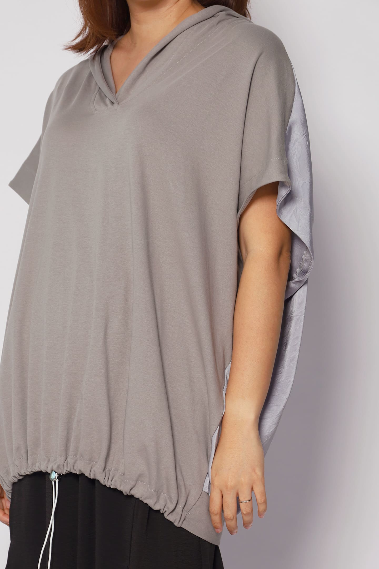 Opal Hoodie Top in Grey