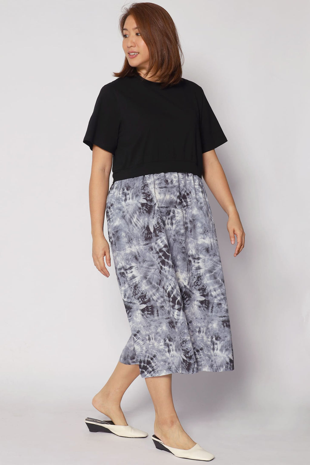 Vera Dress in Grey Splash