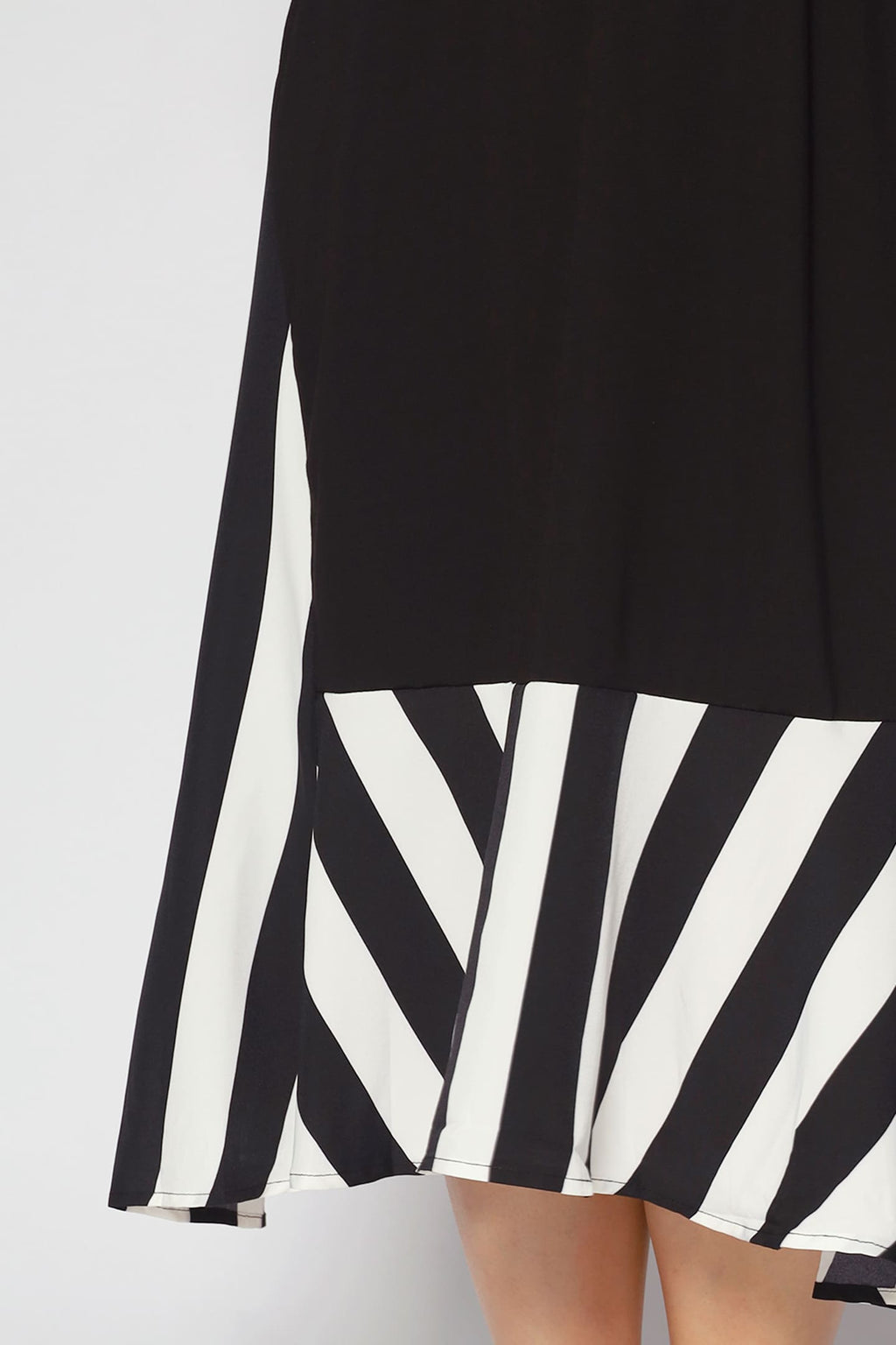 Wendy Stripes Dress in Black