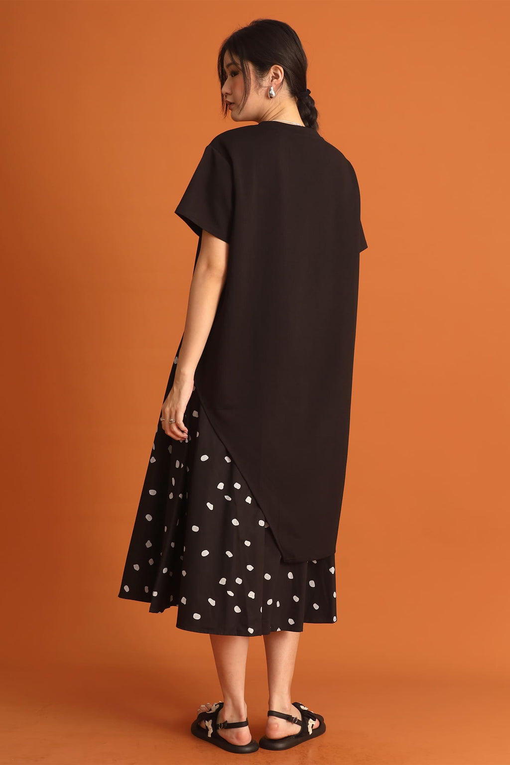 CHOSEN - Yejin Asymmetrical Top in Black