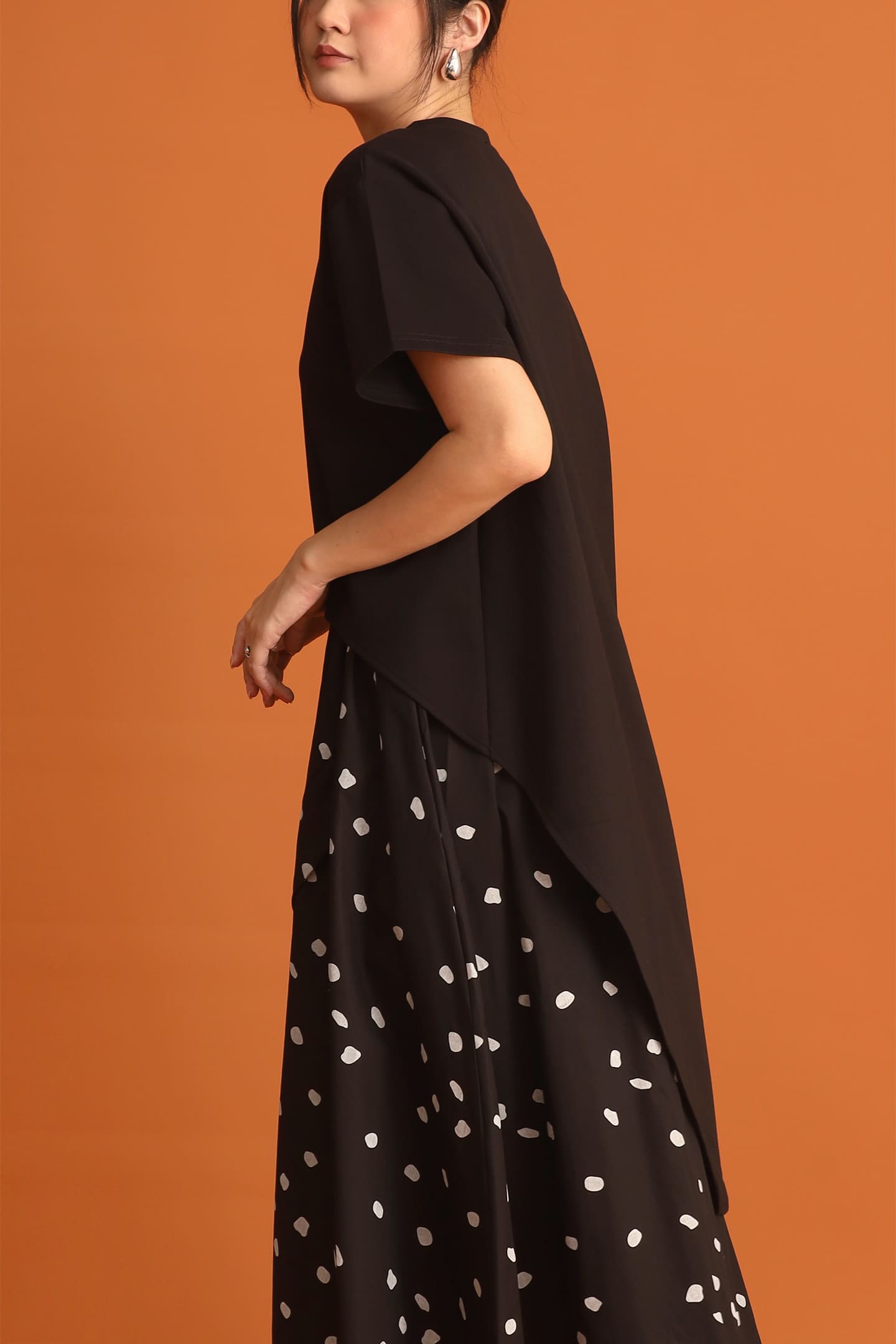 CHOSEN - Yejin Asymmetrical Top in Black