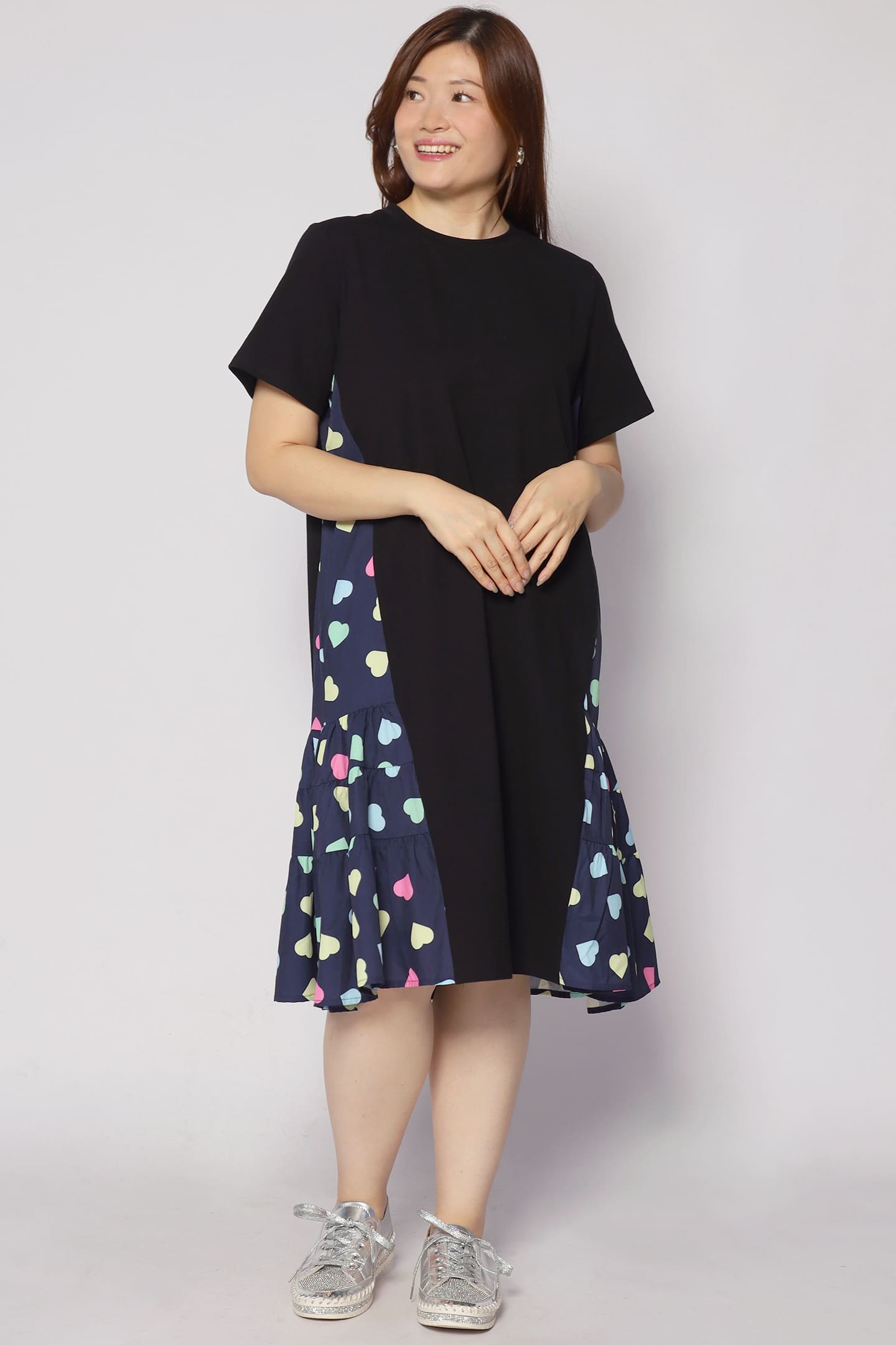 Ava Dress in Blue Hearts
