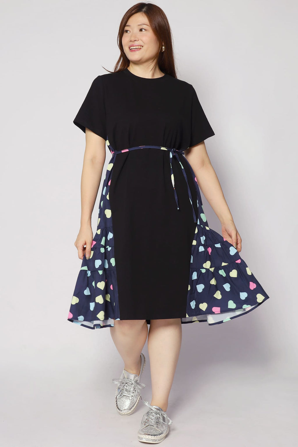 Ava Dress in Blue Hearts