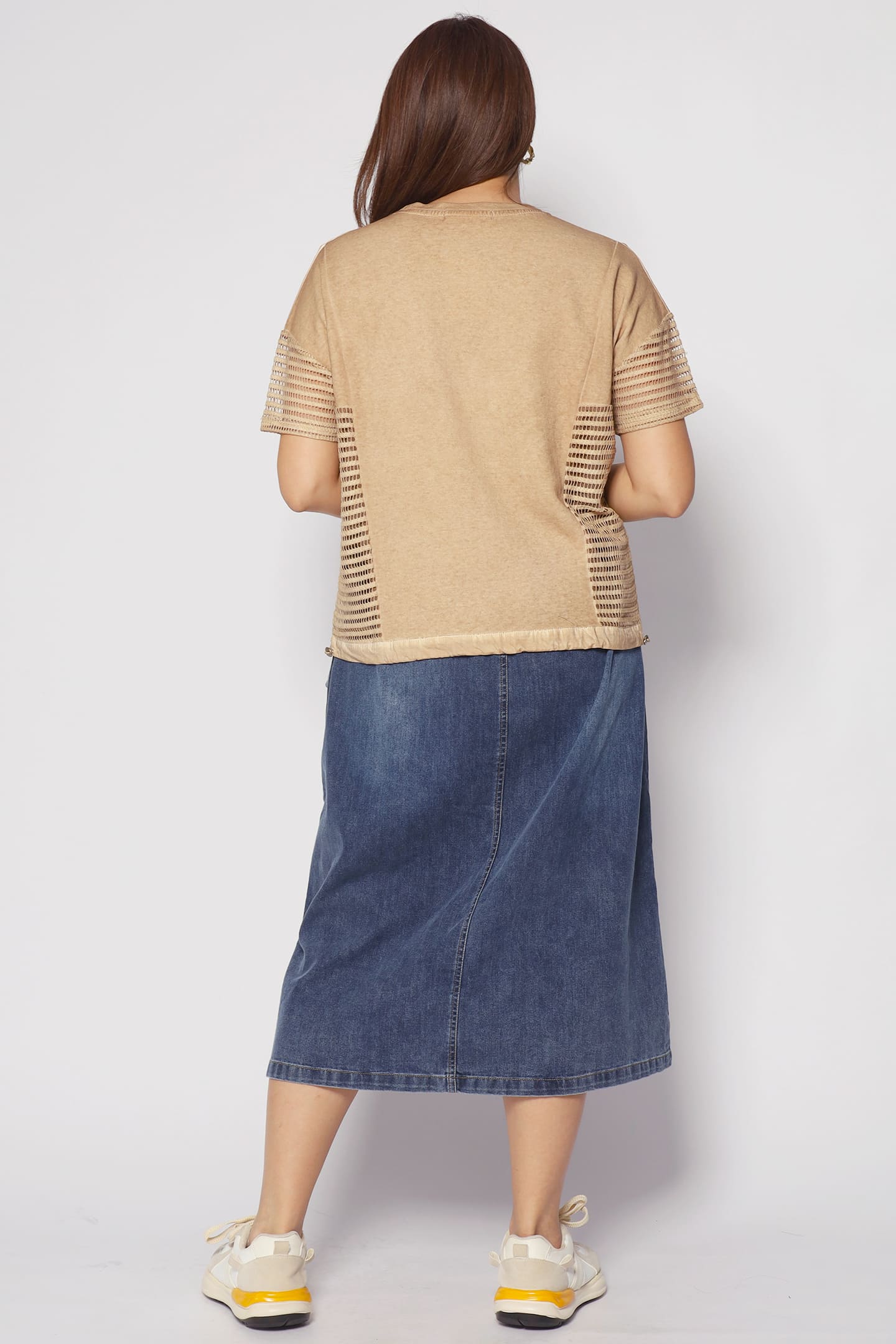 Briggs Netted Top in Brown