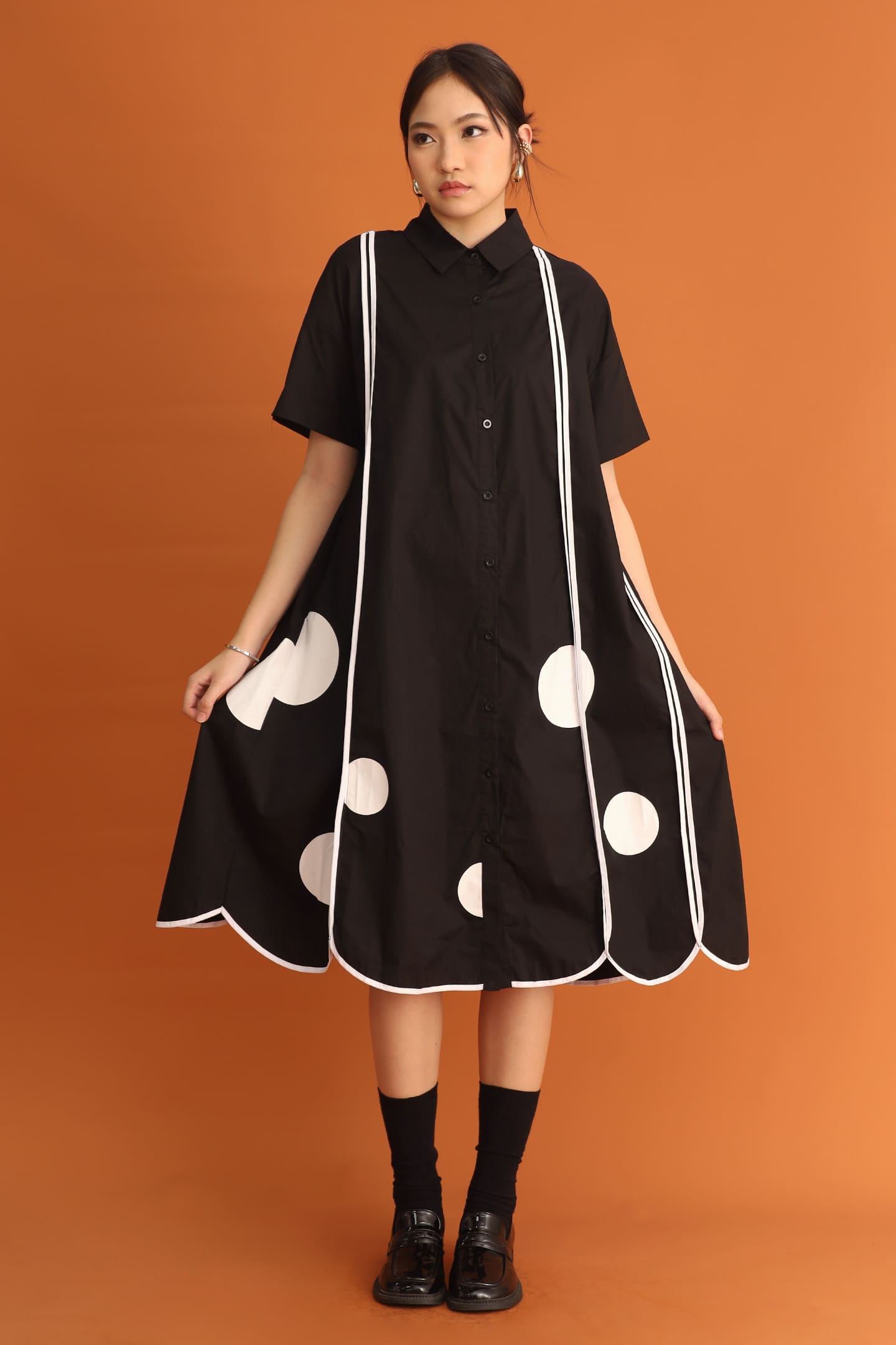 CHOSEN - Bruno Polkadot Shirt Dress