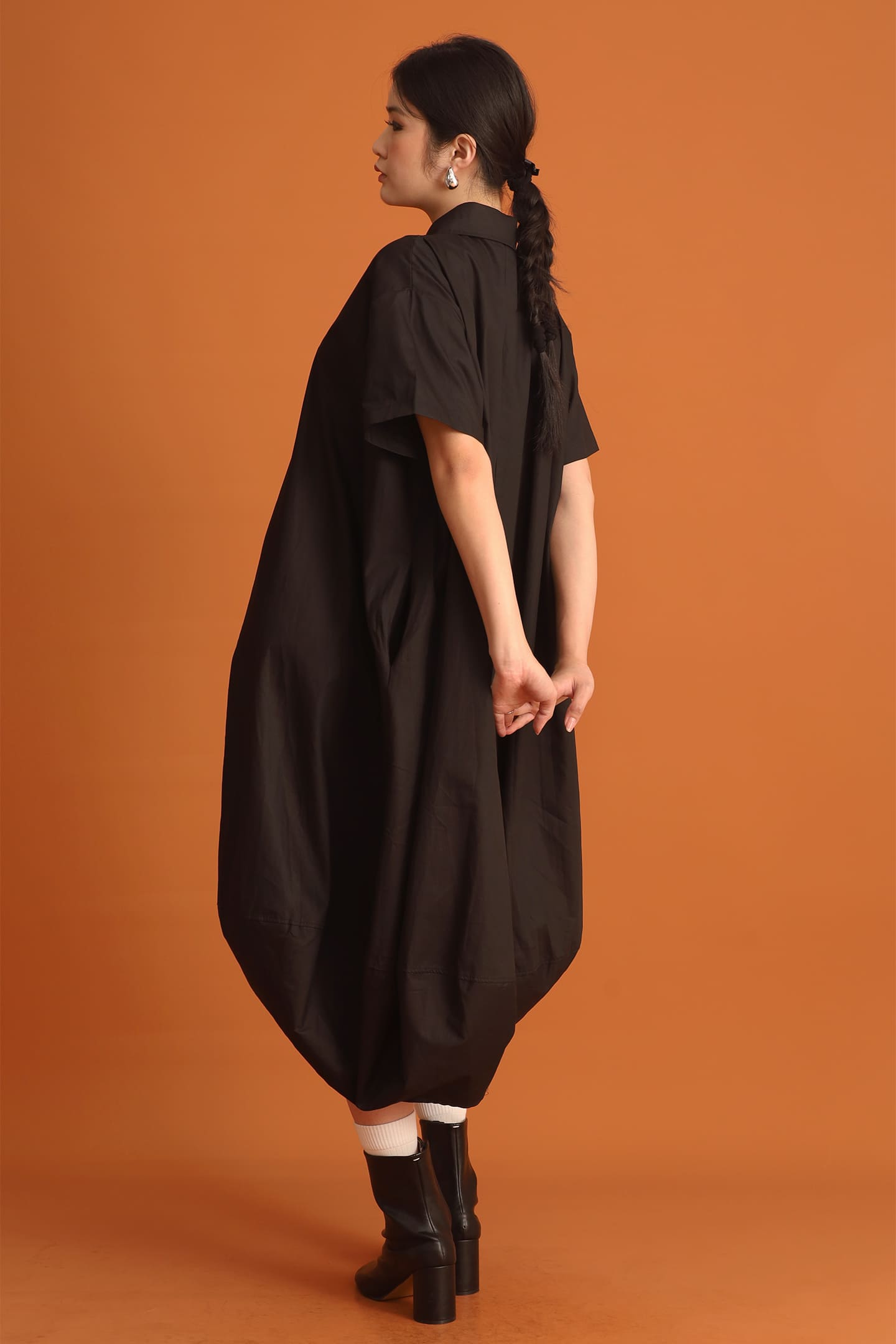 CHOSEN - Chang Bubble Shirt Dress in Black